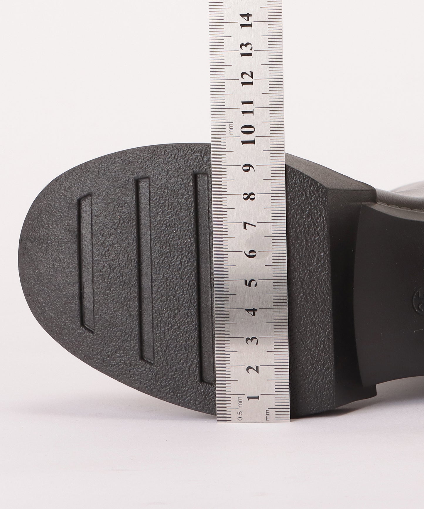 チャンキーヒールウエスタン風ロングブーツ