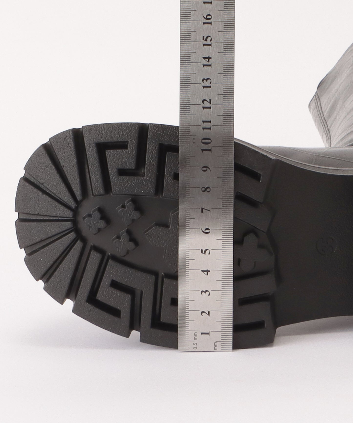 ボリュームソールウエスタン風ロングブーツ