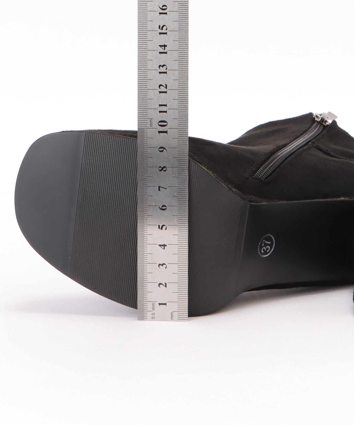 後ろレースアップスエード調ショートブーツ