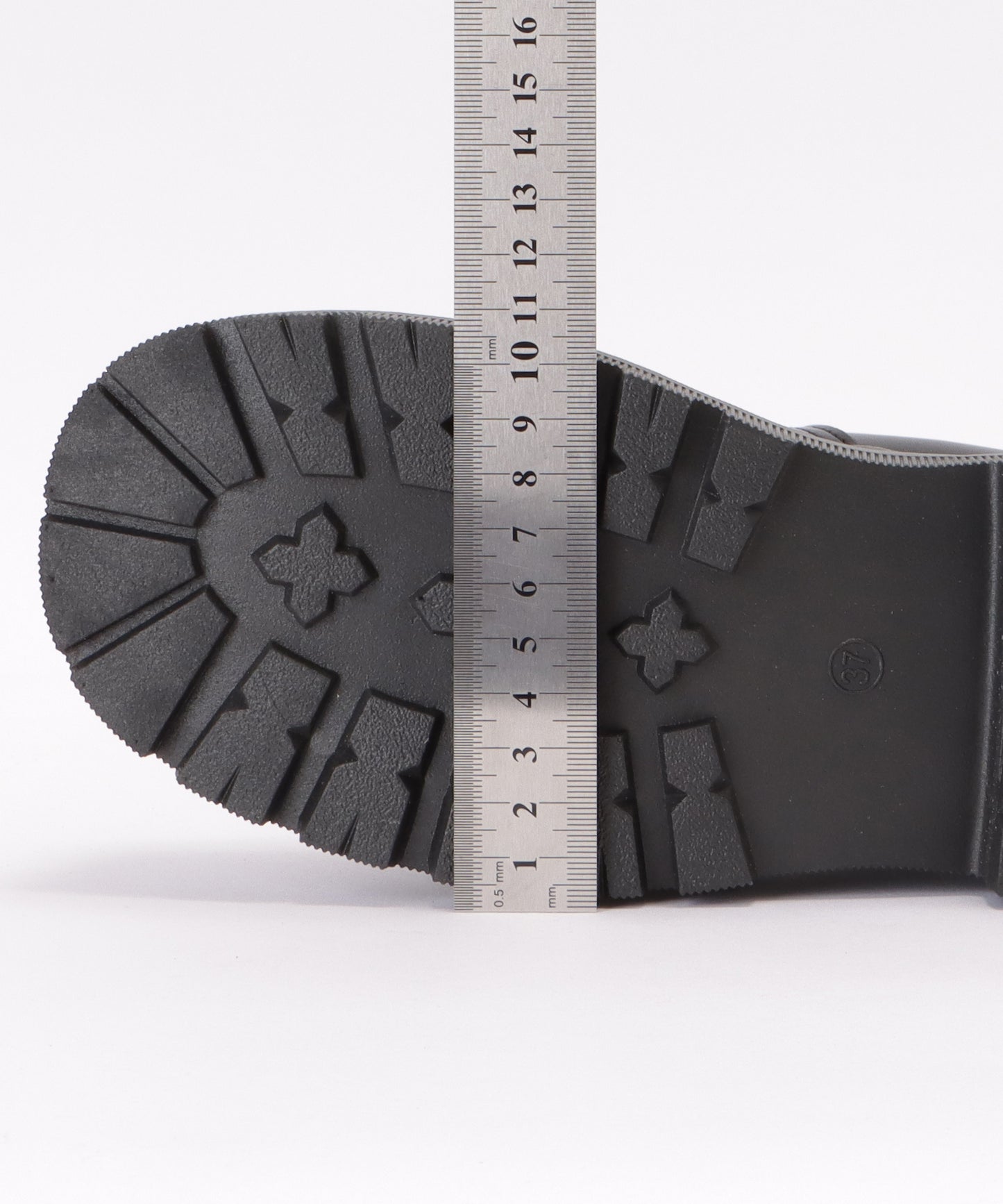 レザー調ボリュームソールニーハイブーツ