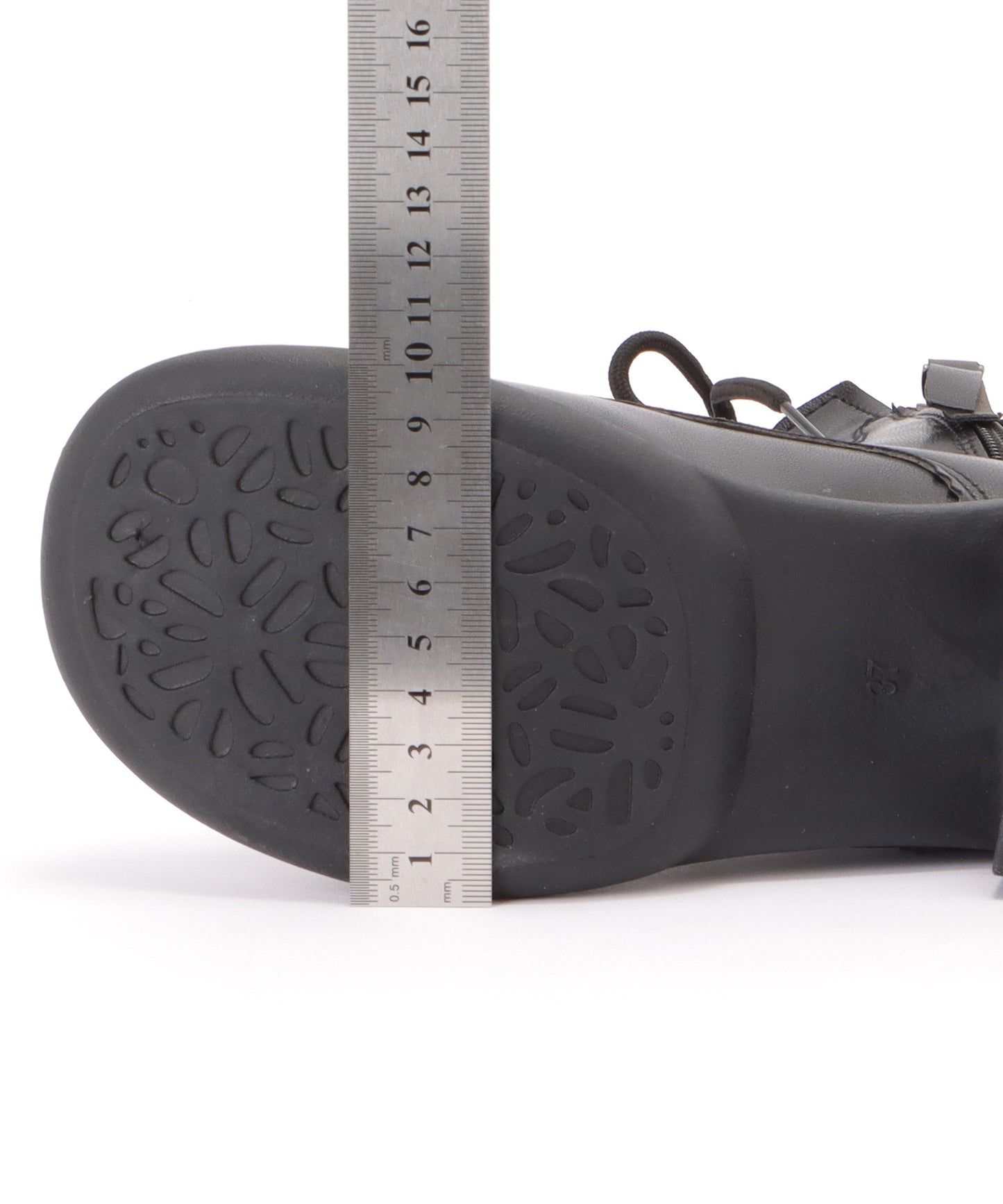 レザー調レトロレースアップショートブーツ