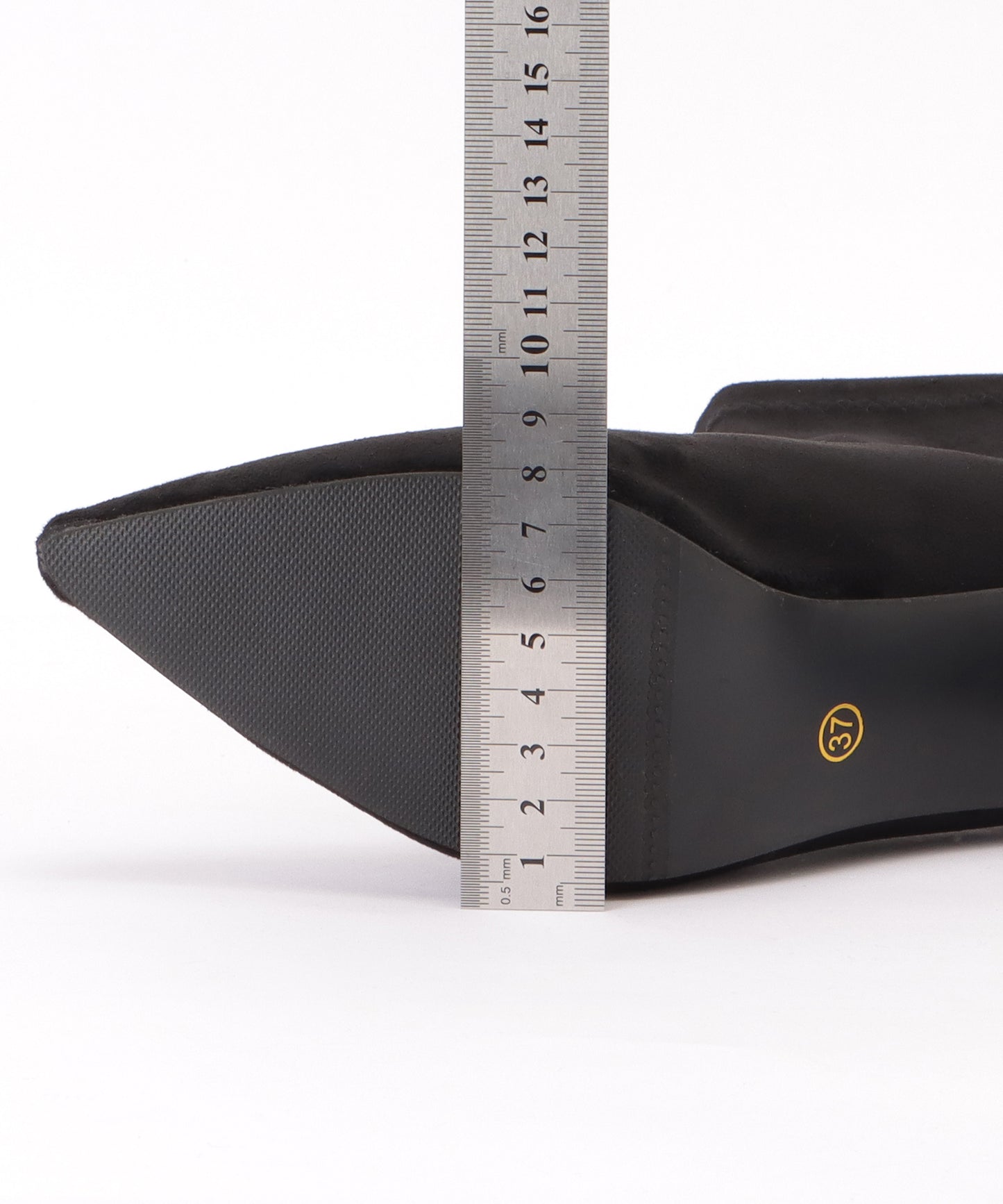 スエード調ドッキングポインテッドショートブーツ