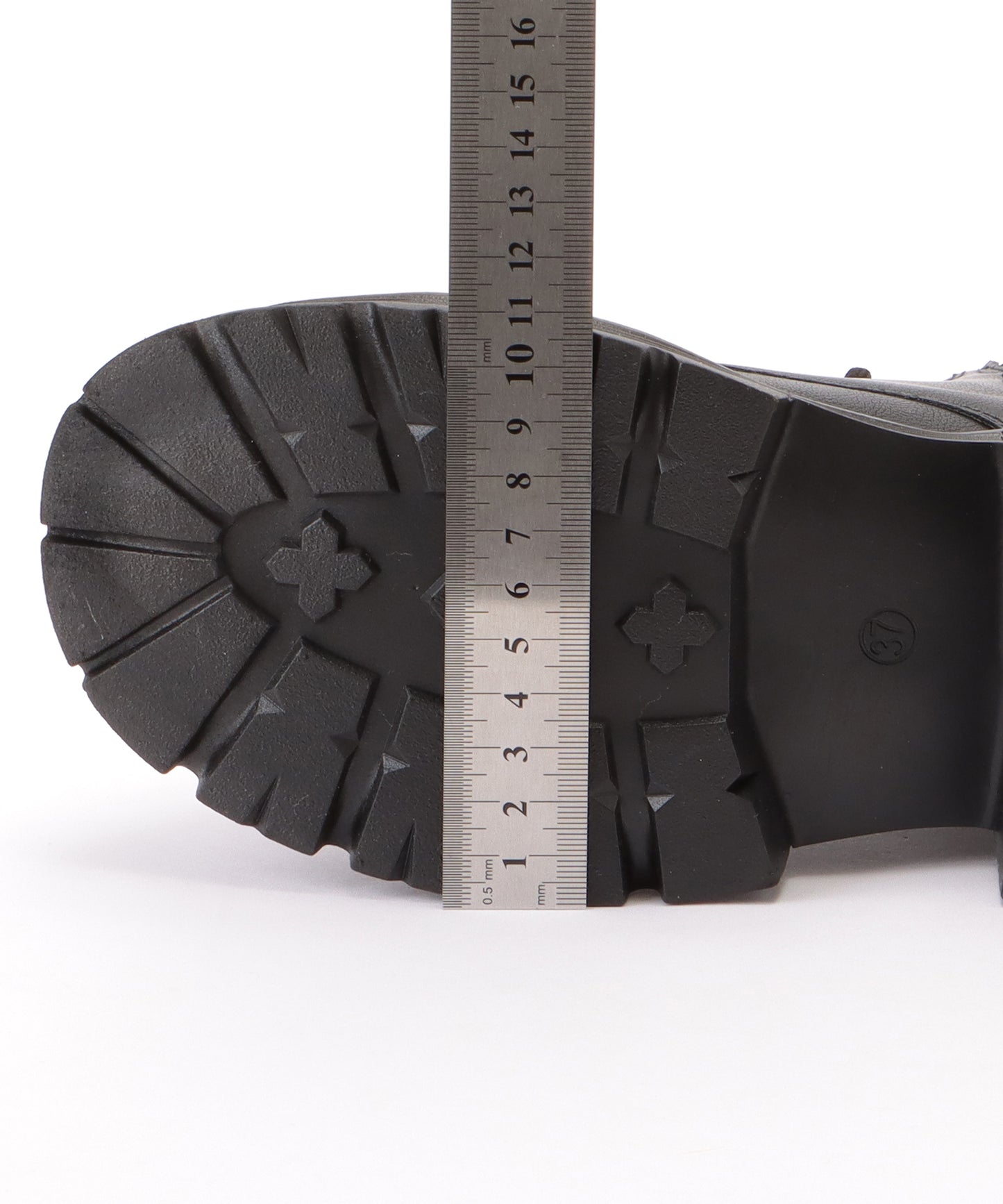 ベルト付き異素材レースアップショートブーツ