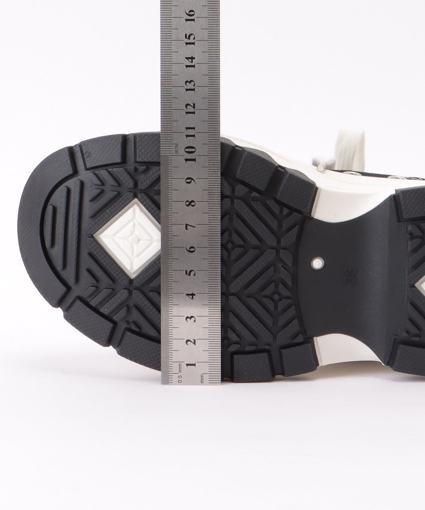 配色 ライン 厚底 キャンバス スニーカー