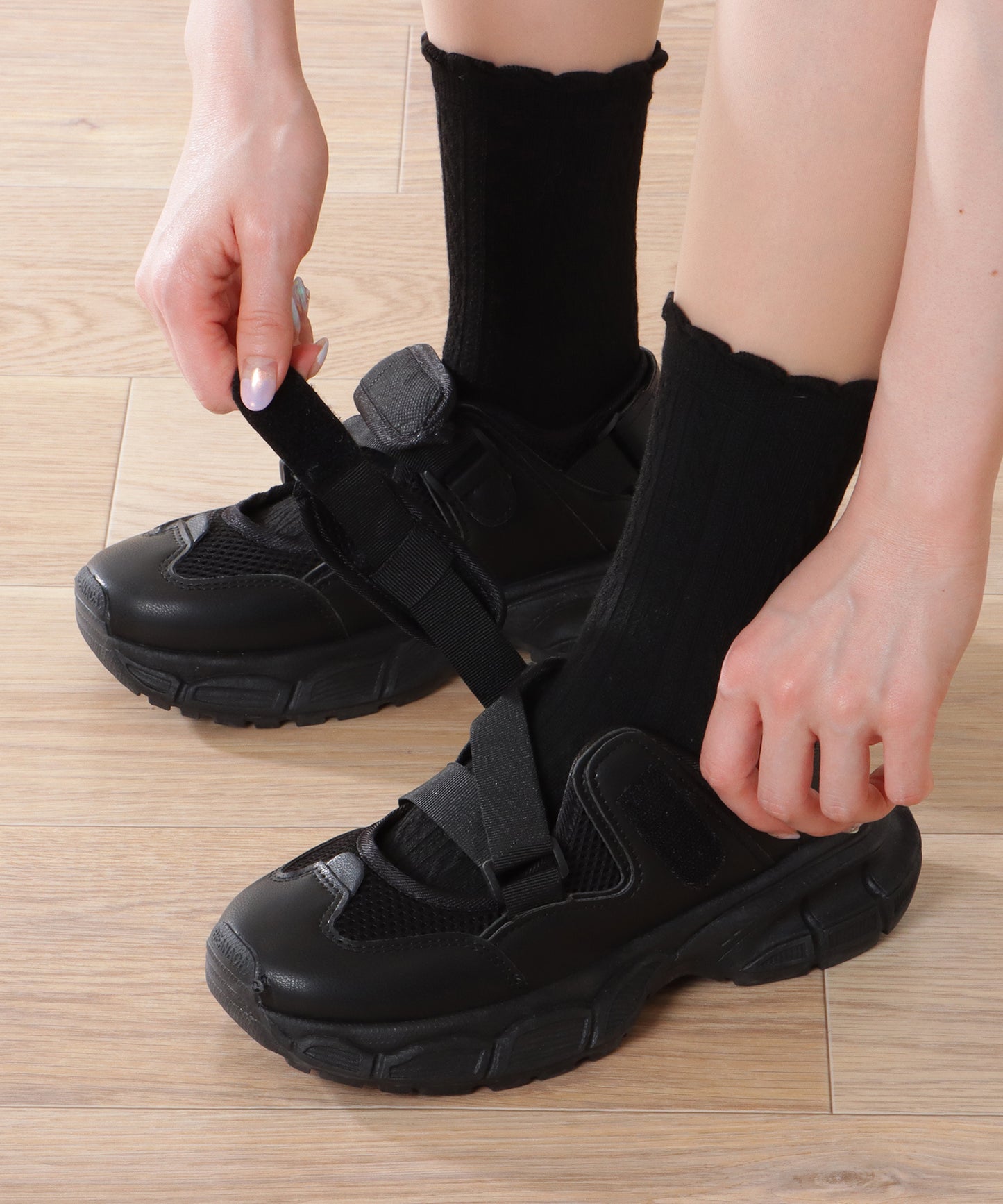 ベルクロ メッシュ コンフォート サンダル シューズ