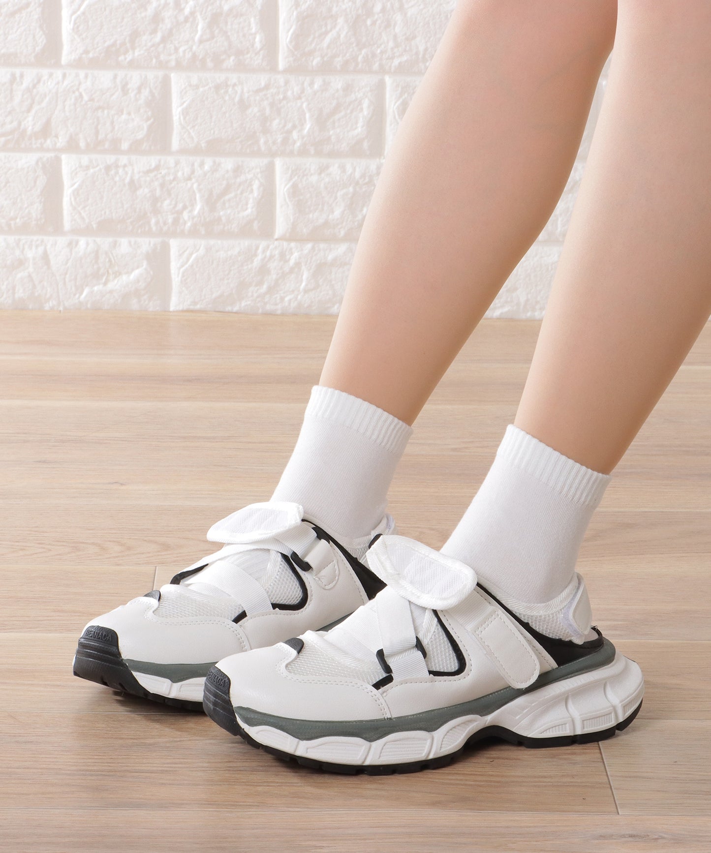 ベルクロ メッシュ コンフォート サンダル シューズ