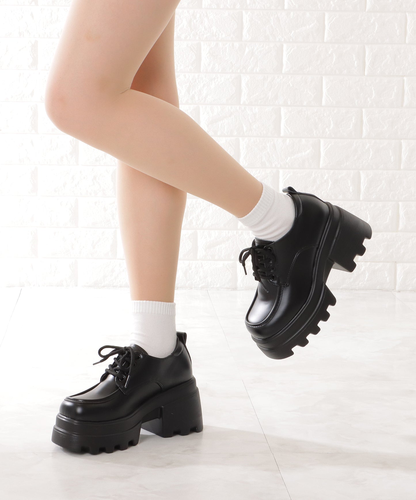 厚底 ストラップ ドレス シューズ