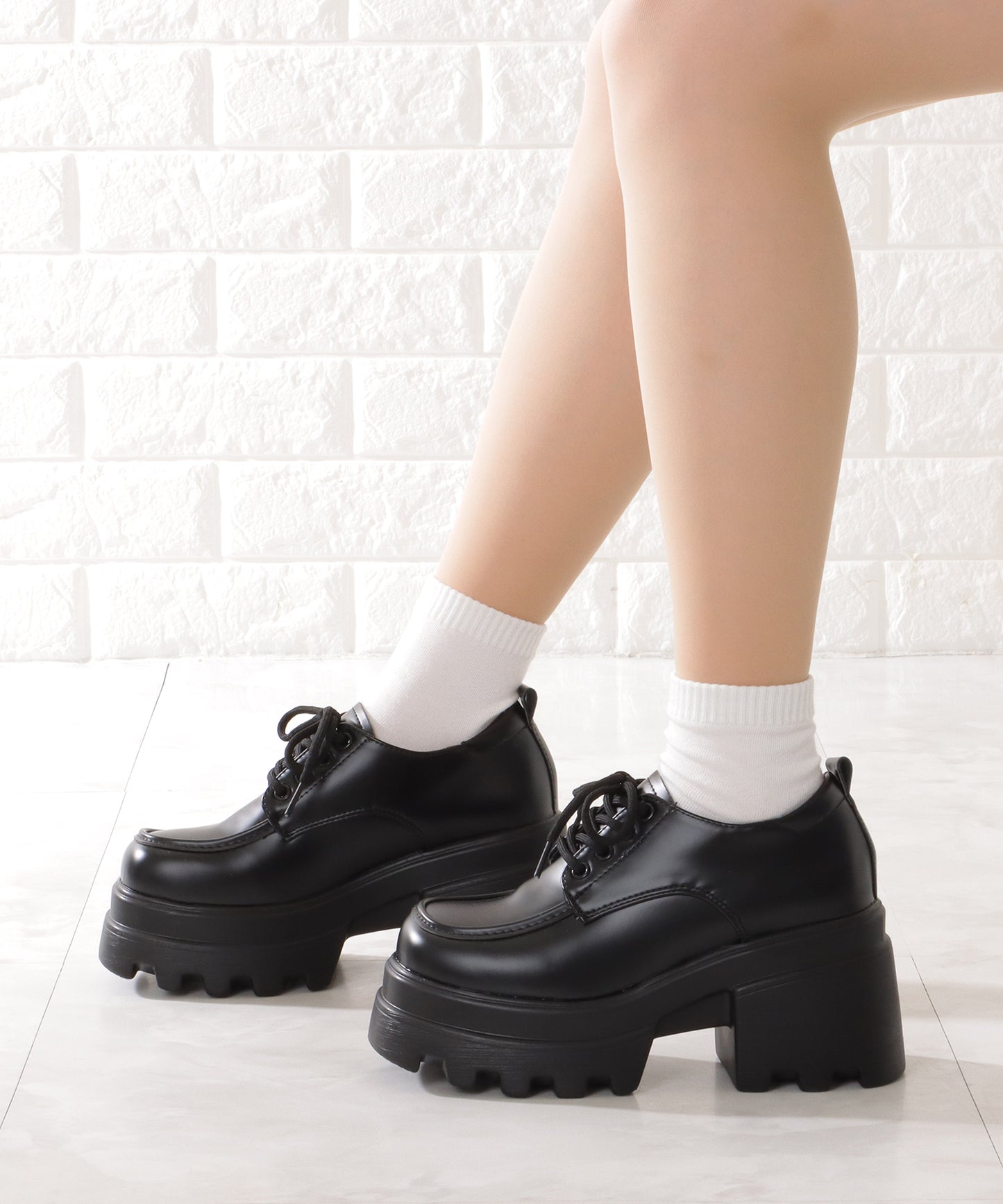 厚底 ストラップ ドレス シューズ