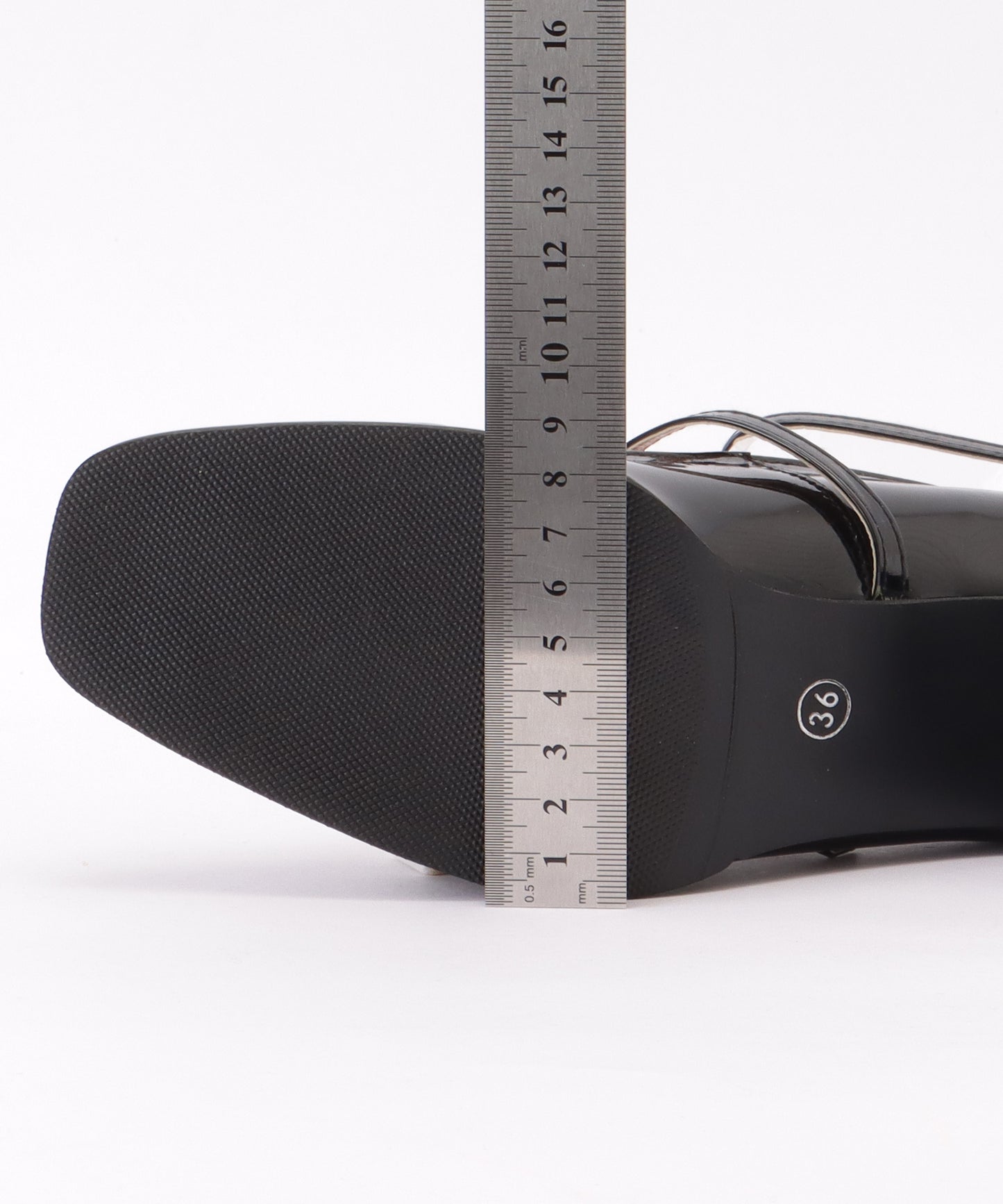 チャンキー ダブル ストラップ ハイヒール パンプス