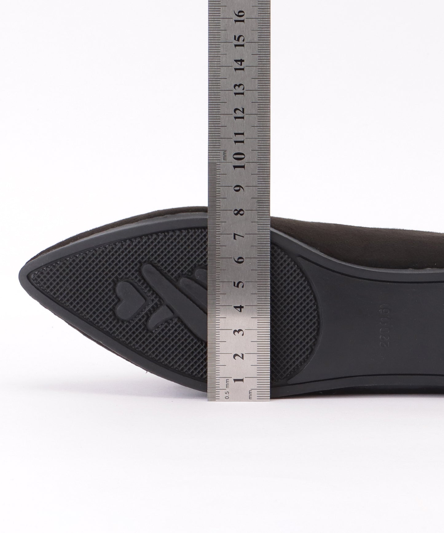 スエード調 ポインテッド Vカット フラット パンプス