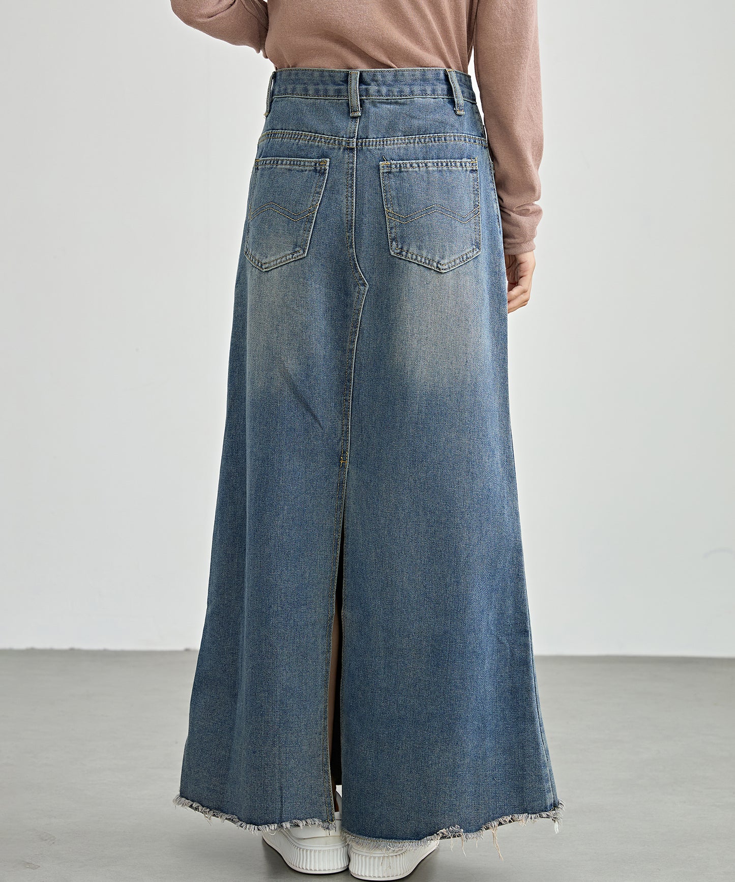 ハイウエスト ヴィンテージ リメイク デニム スカート