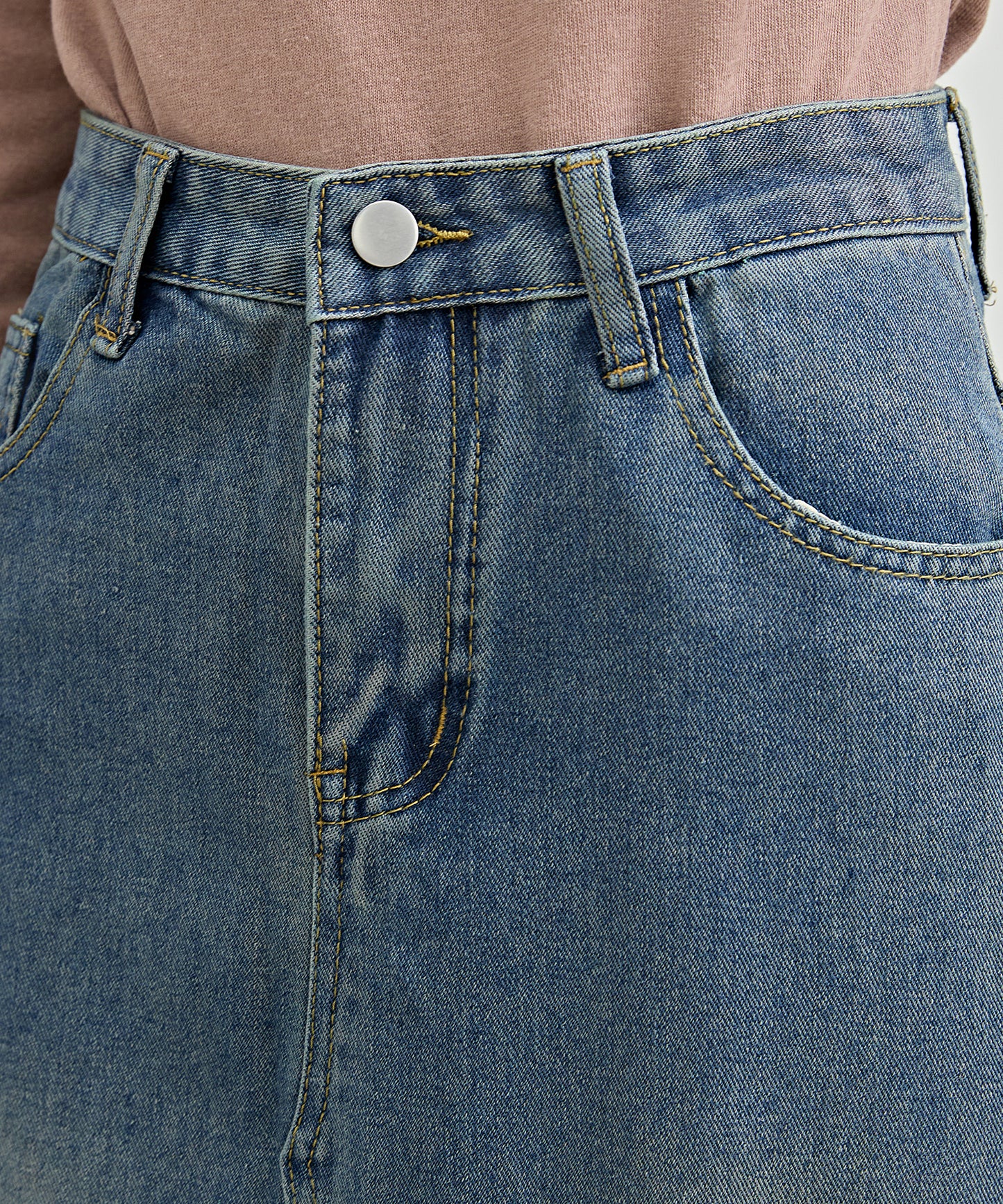 ハイウエスト ヴィンテージ リメイク デニム スカート