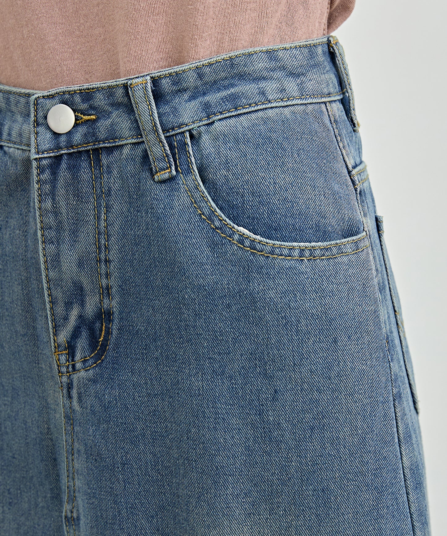 ハイウエスト ヴィンテージ リメイク デニム スカート