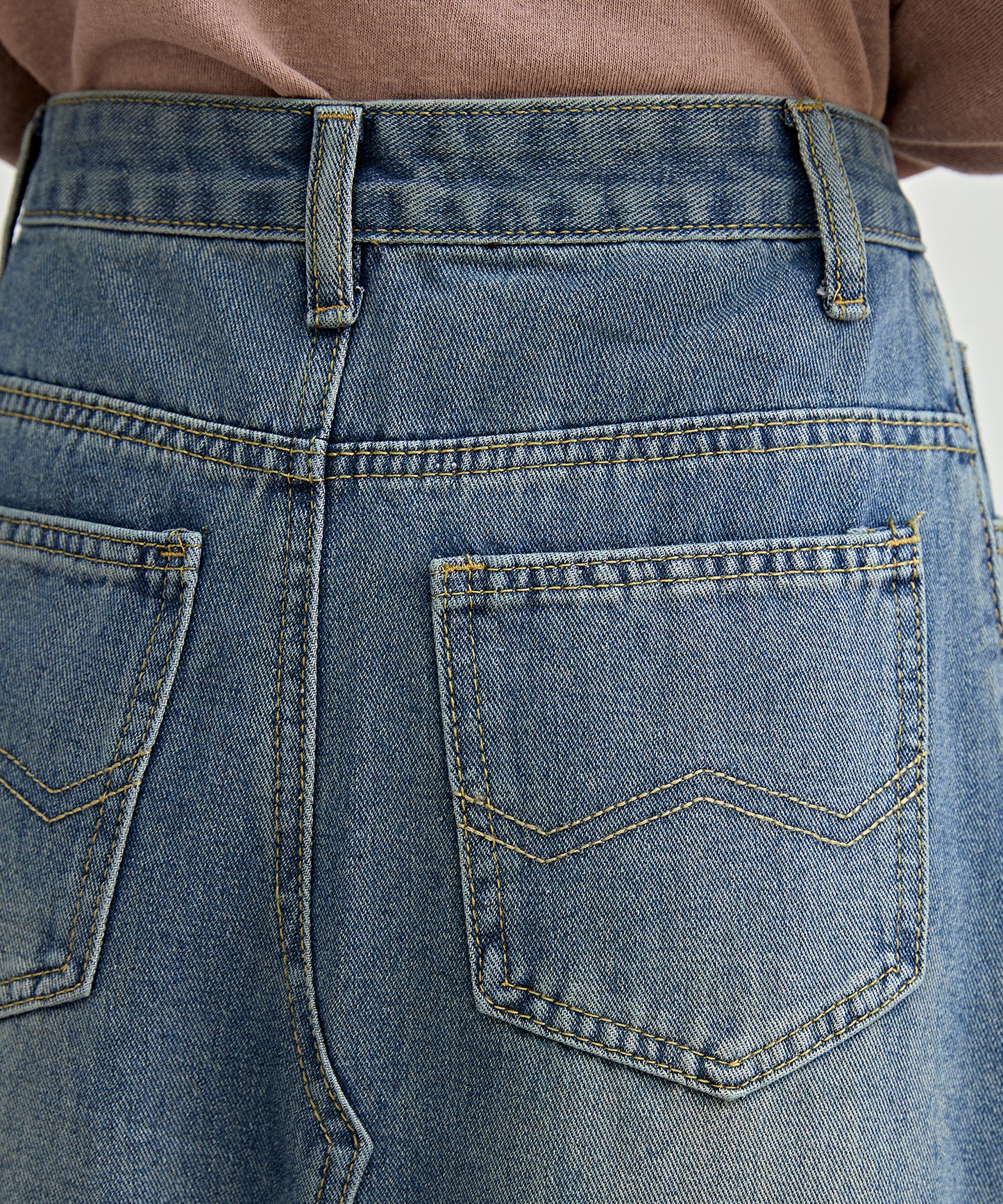 ハイウエスト ヴィンテージ リメイク デニム スカート