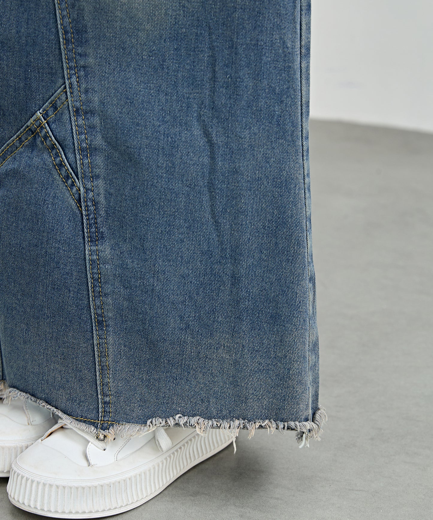 ハイウエスト ヴィンテージ リメイク デニム スカート