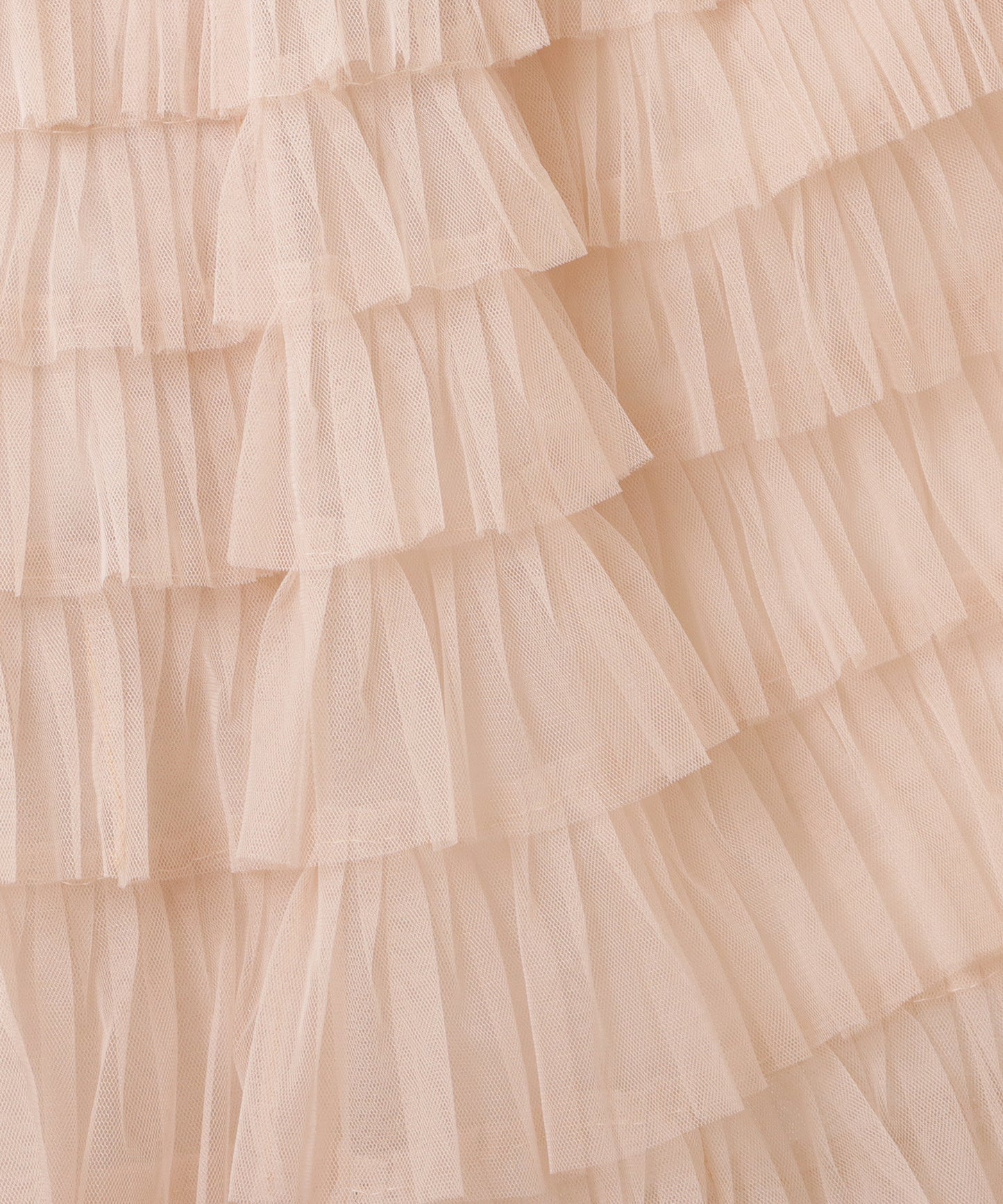 チュール フリル レイヤード ロング スカート