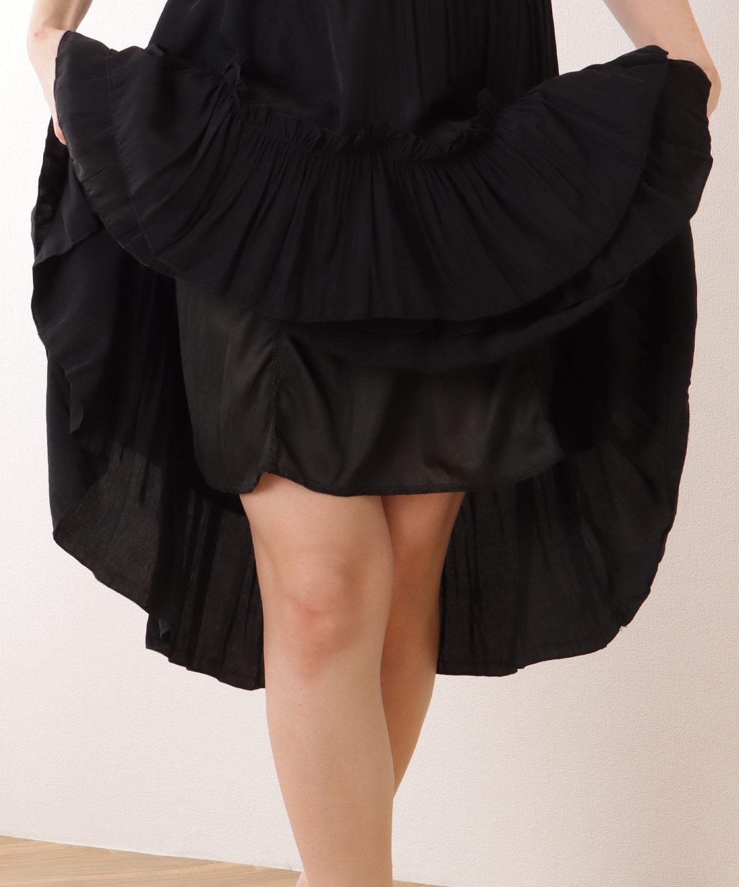 ティアード フリル ロング ギャザー スカート