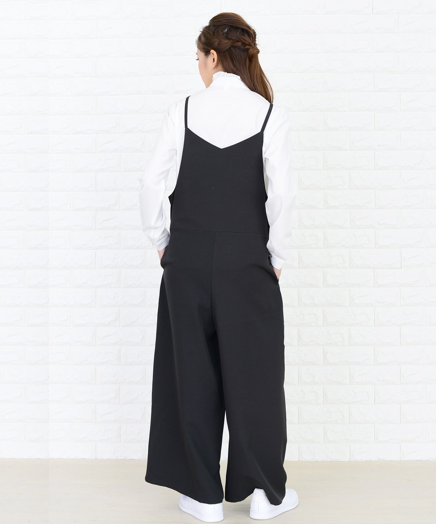 2WAYゆったりワイドパンツサロペット オールインワン・パンツ