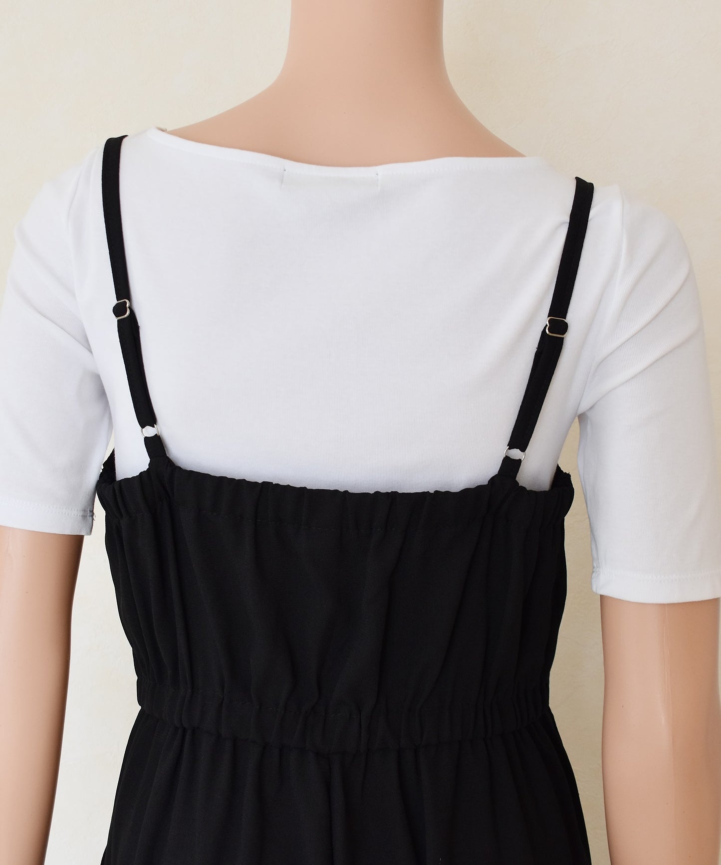 カシュクール風ゆったりワイドパンツサロペット オールインワン・パンツ