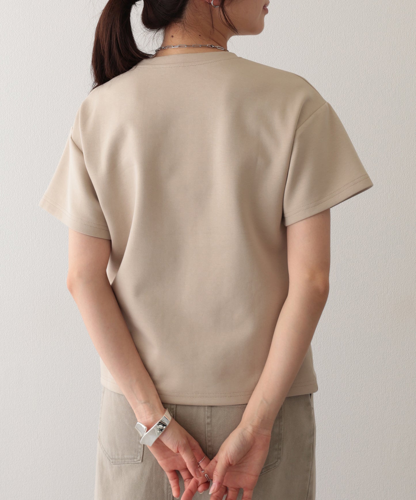 ソリッドカラー クルーネック 半袖 ベーシック Tシャツ