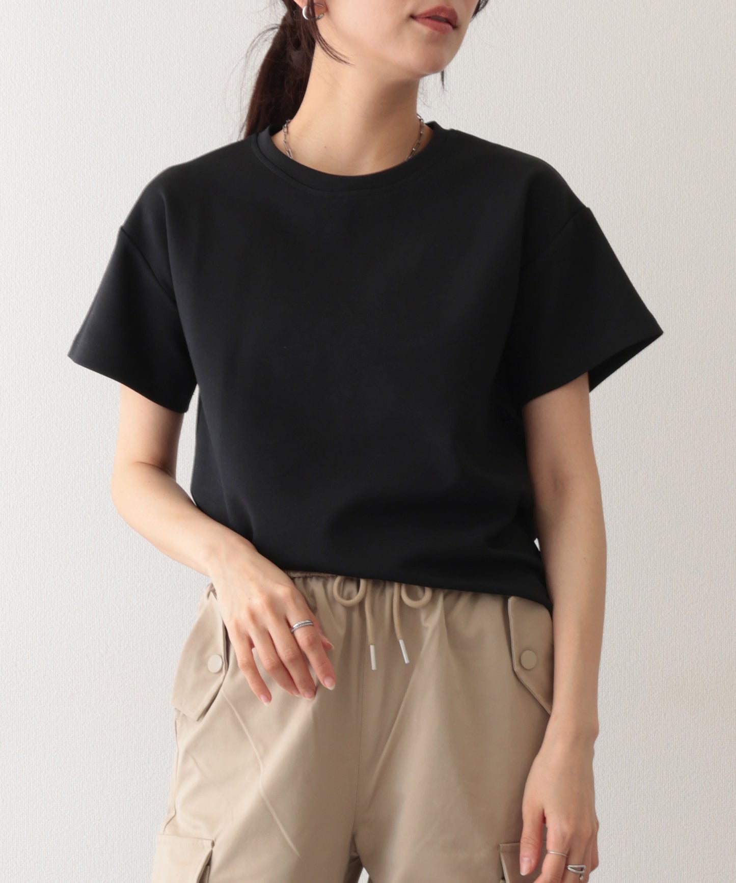 ソリッドカラー クルーネック 半袖 ベーシック Tシャツ