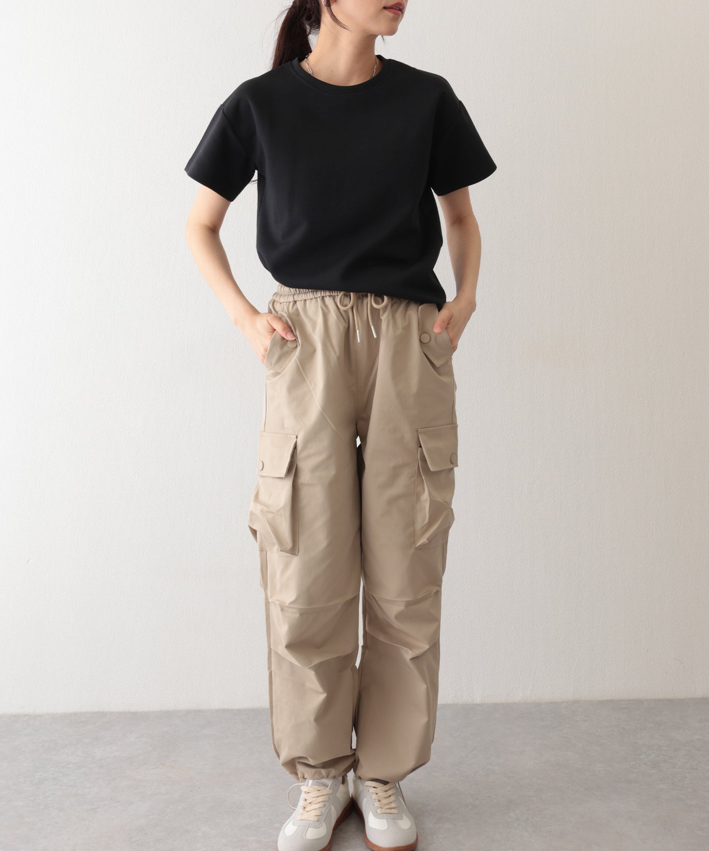 ソリッドカラー クルーネック 半袖 ベーシック Tシャツ