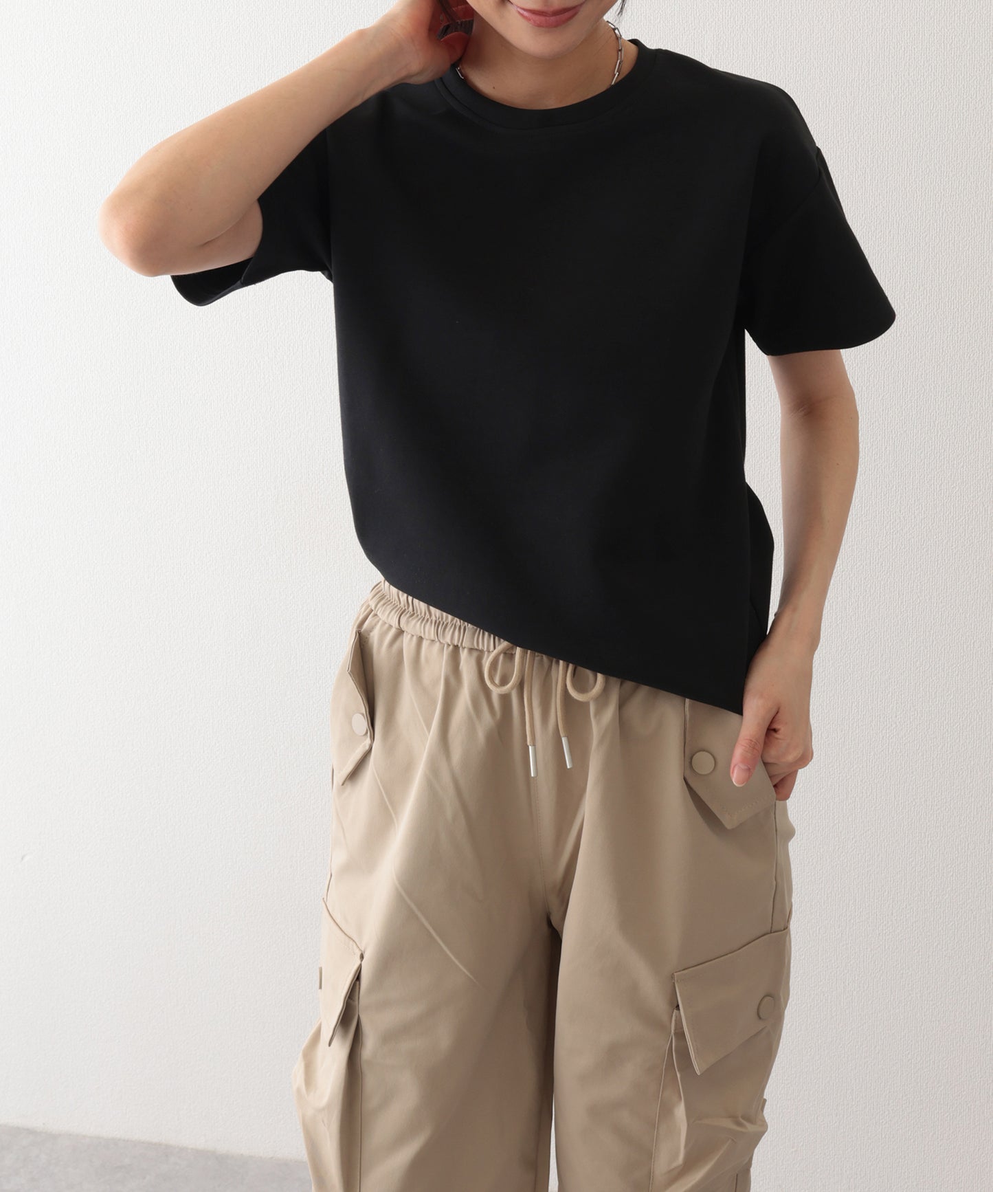 ソリッドカラー クルーネック 半袖 ベーシック Tシャツ