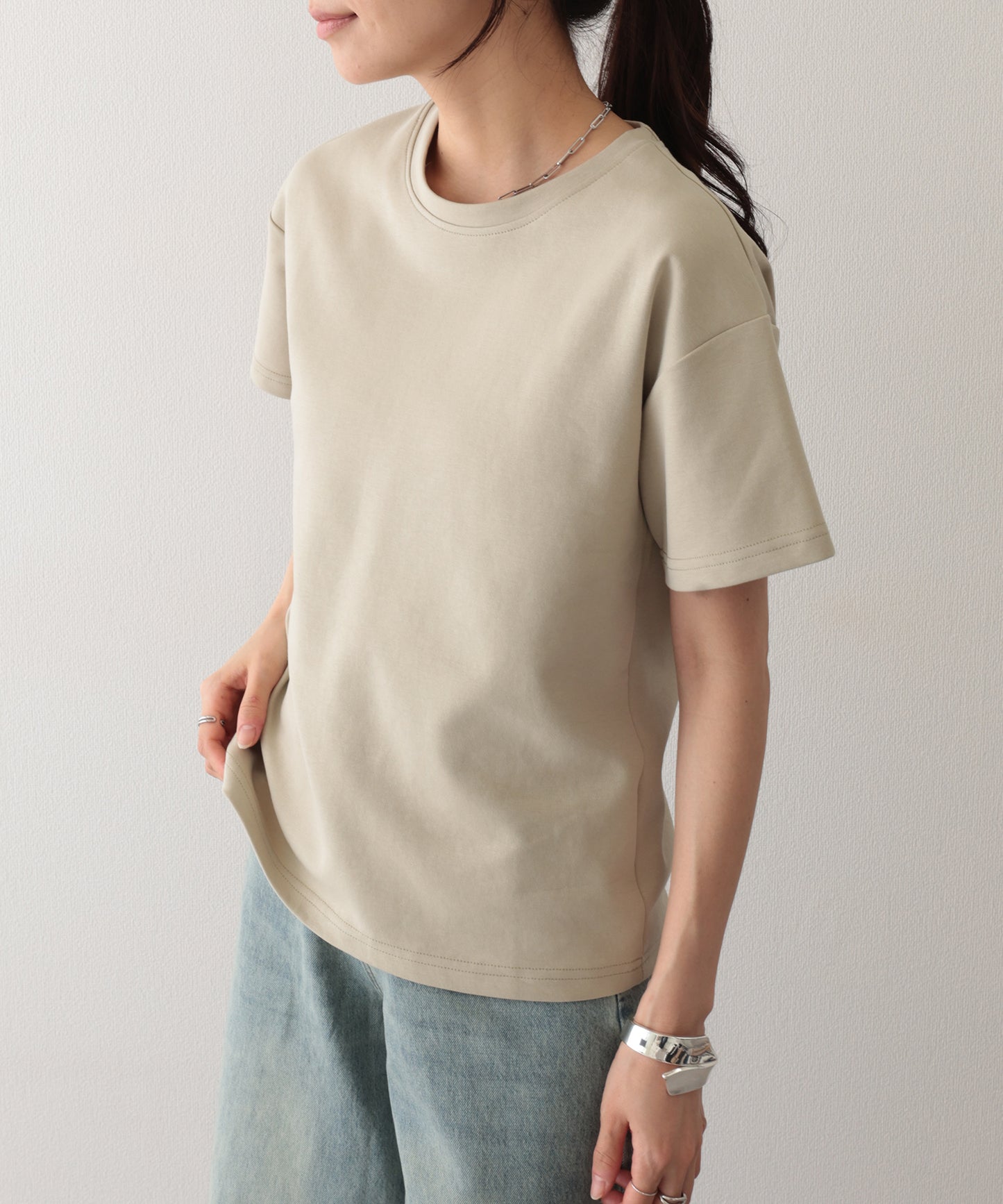 ソリッドカラー クルーネック 半袖 ベーシック Tシャツ
