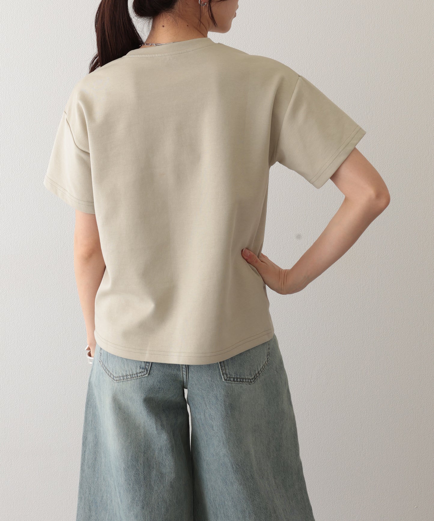 ソリッドカラー クルーネック 半袖 ベーシック Tシャツ