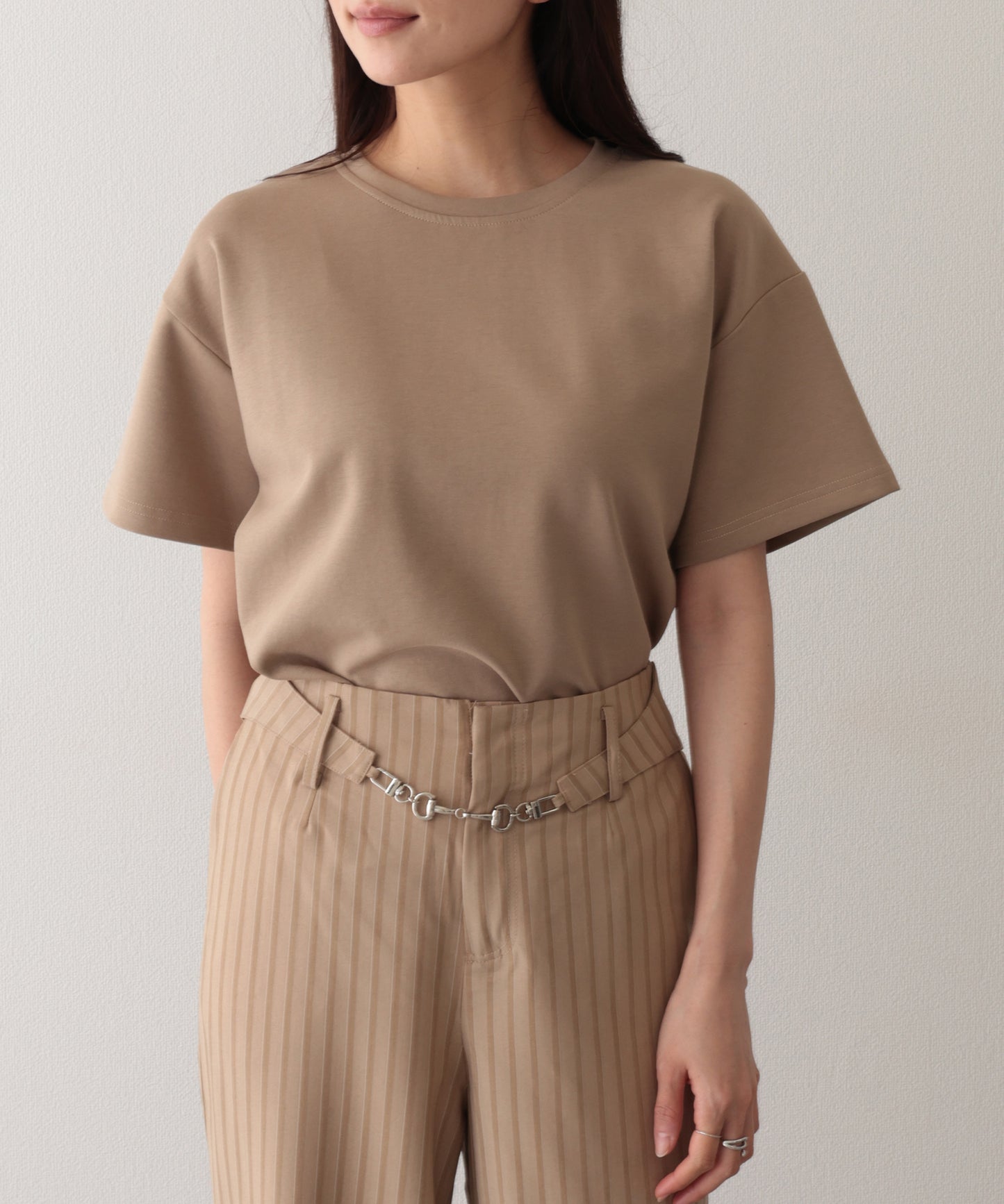 ソリッドカラー クルーネック 半袖 ベーシック Tシャツ