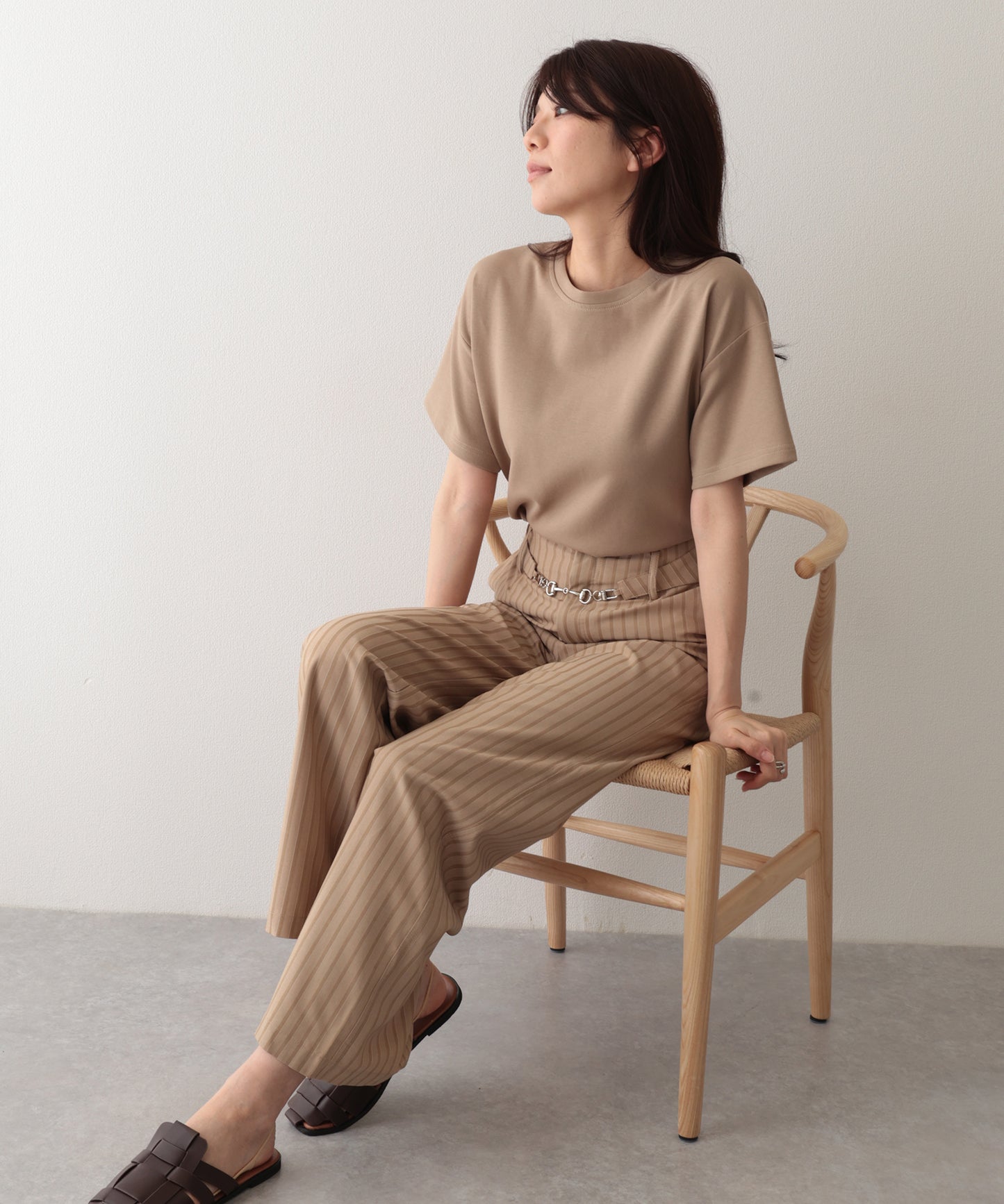 ソリッドカラー クルーネック 半袖 ベーシック Tシャツ