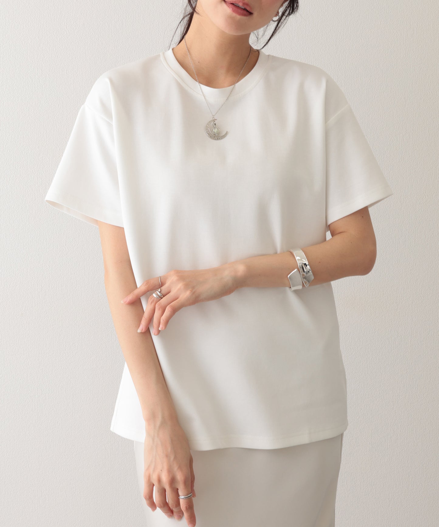 ソリッドカラー クルーネック 半袖 ベーシック Tシャツ