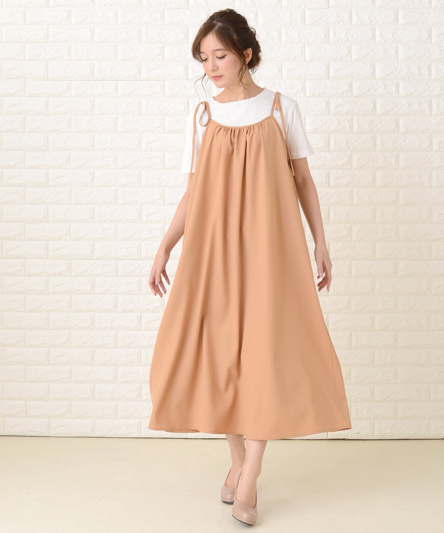 ゆったりキャミロングワンピース