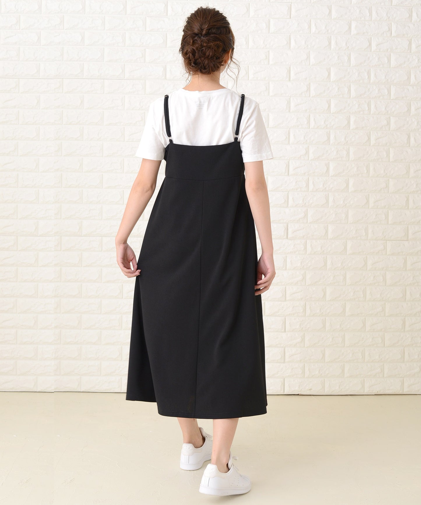 ノースリーブ ゆったりロングキャミワンピース