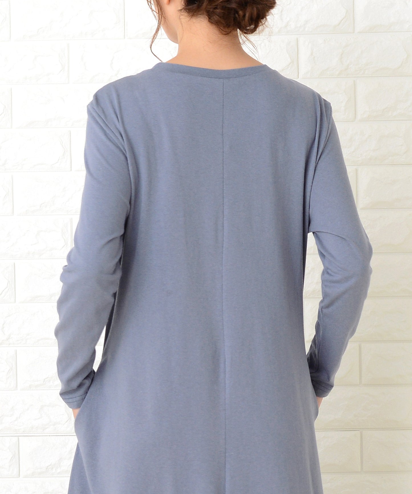 長袖ゆったりTシャツロングワンピース