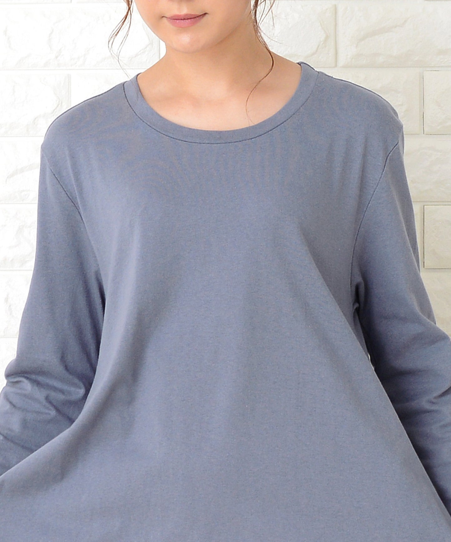 長袖ゆったりTシャツロングワンピース