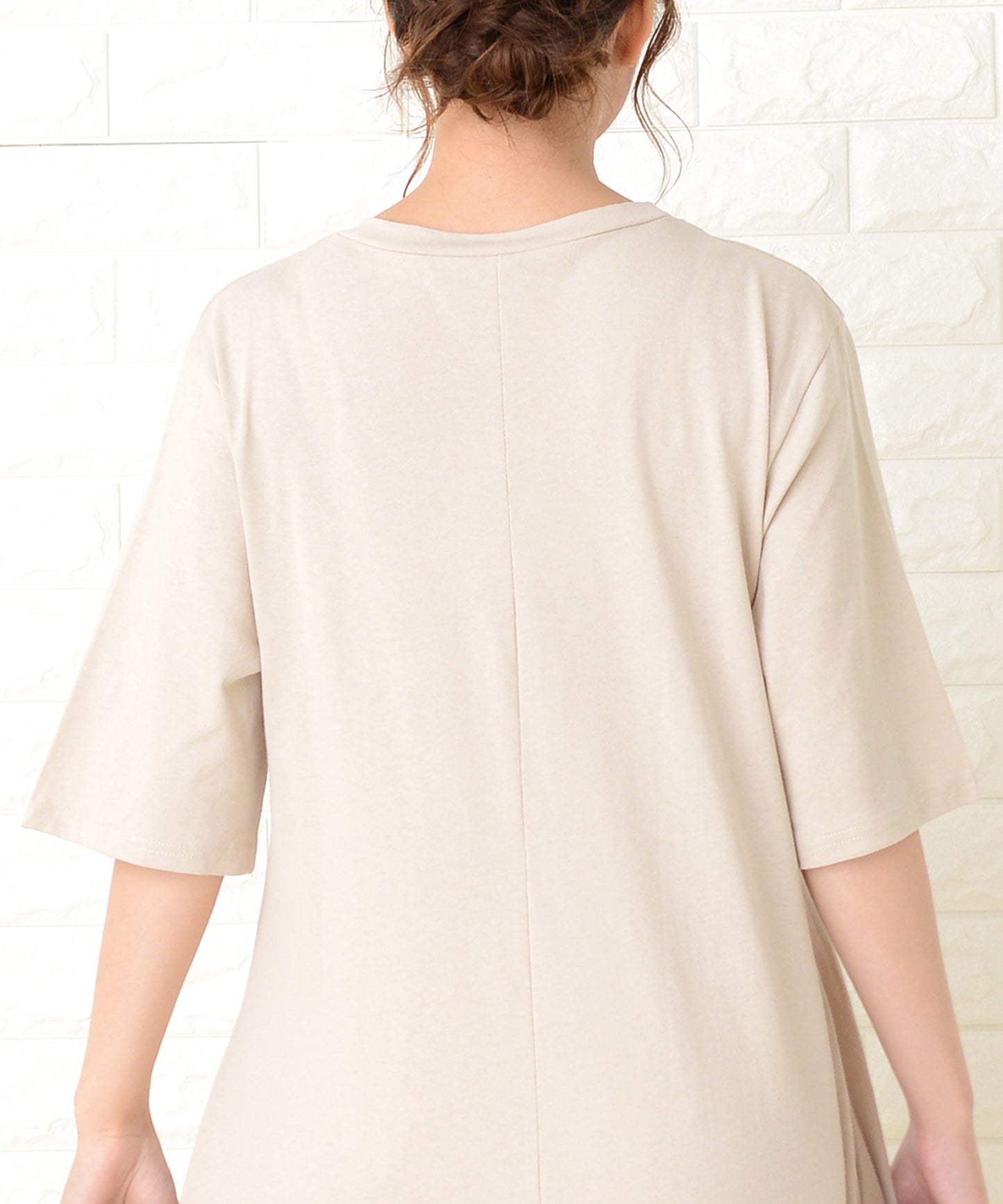 半袖ゆったりTシャツロングワンピース