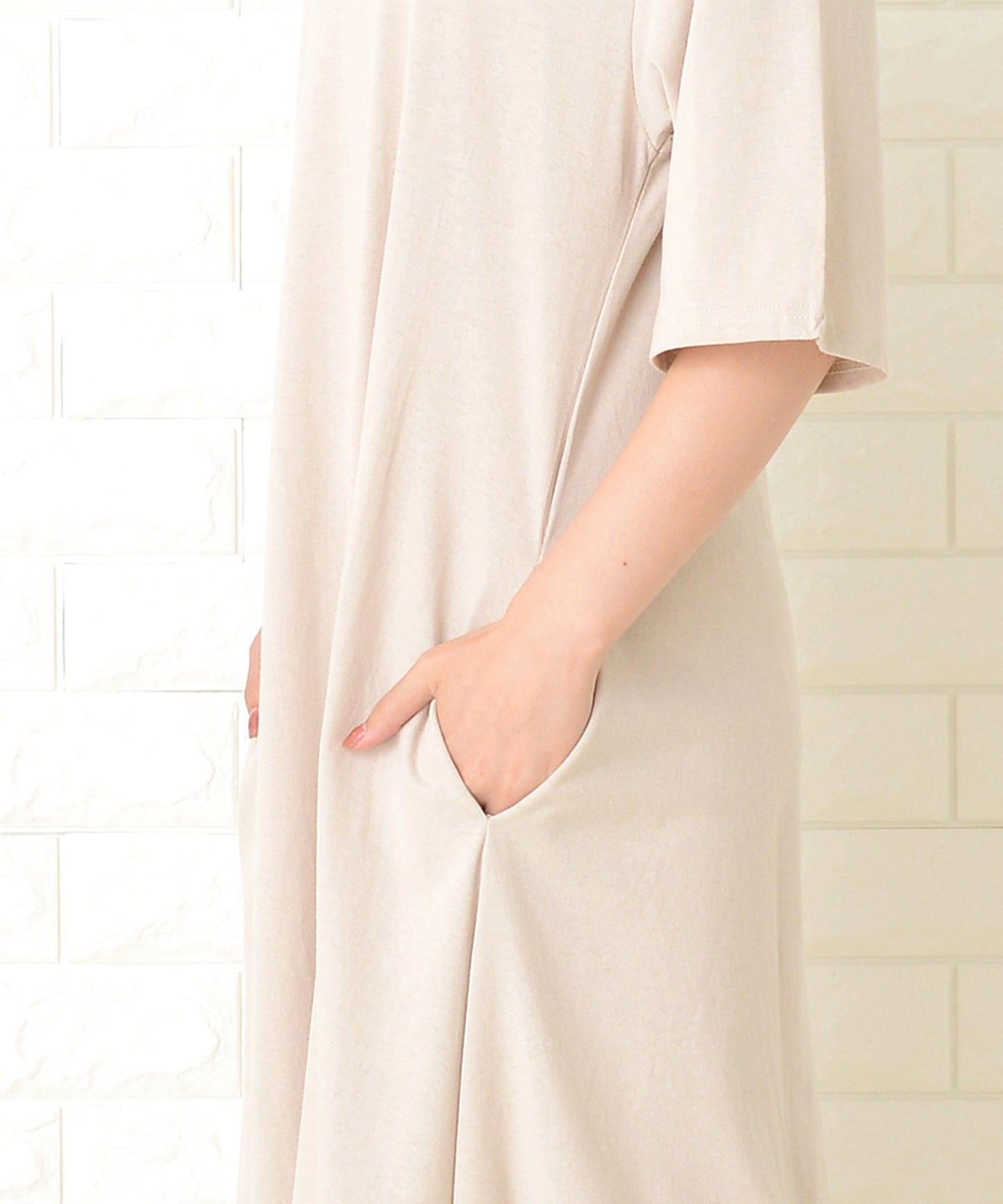 半袖ゆったりTシャツロングワンピース