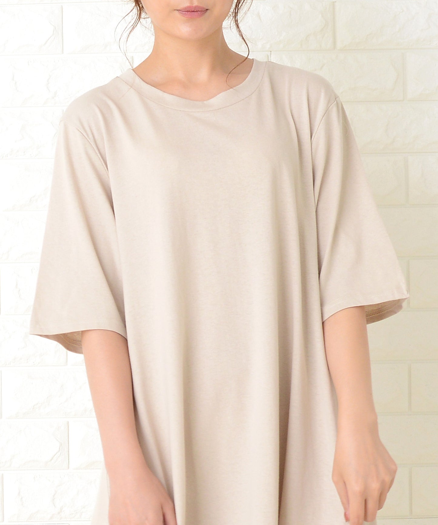 半袖ゆったりTシャツロングワンピース