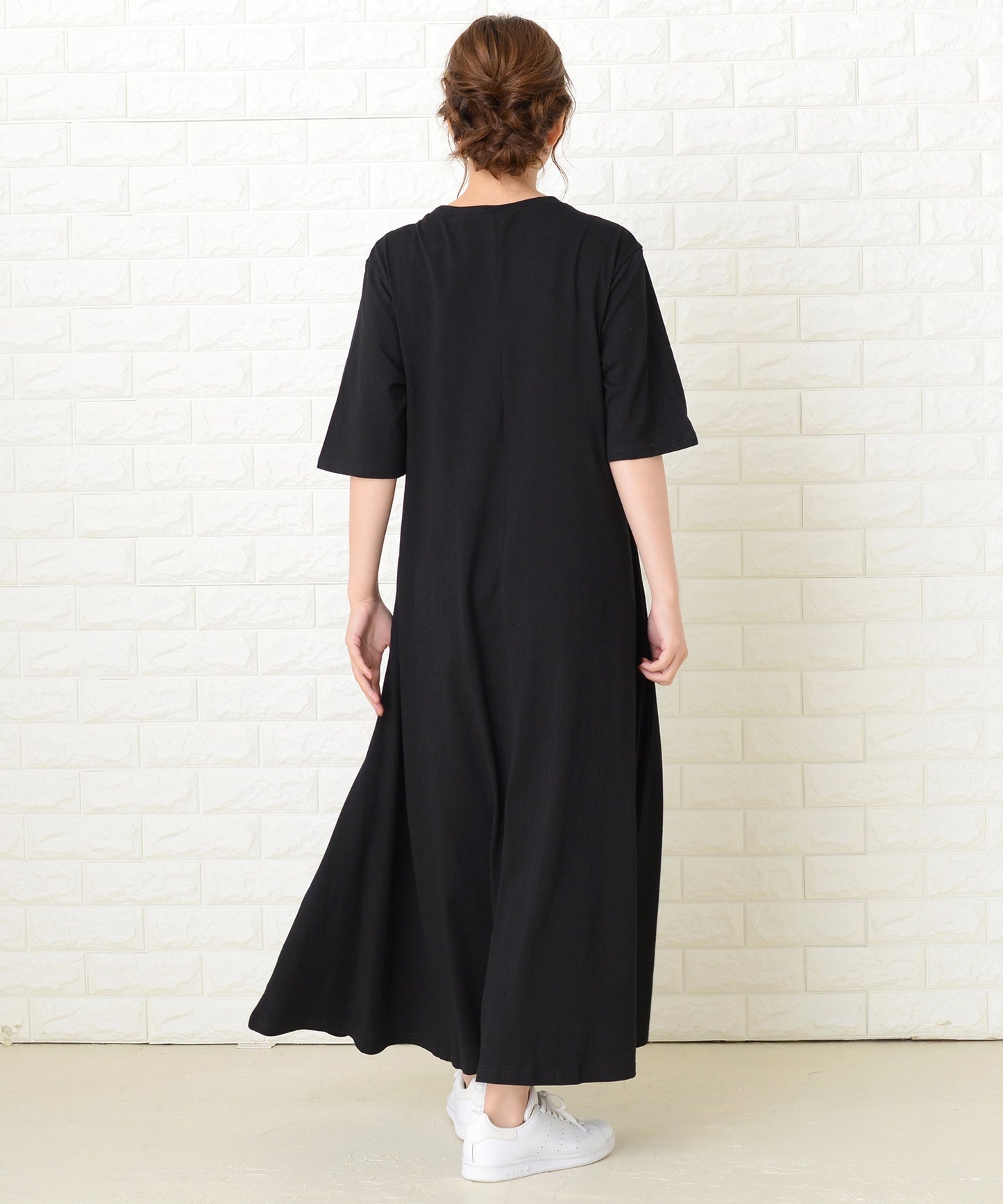 半袖ゆったりTシャツロングワンピース