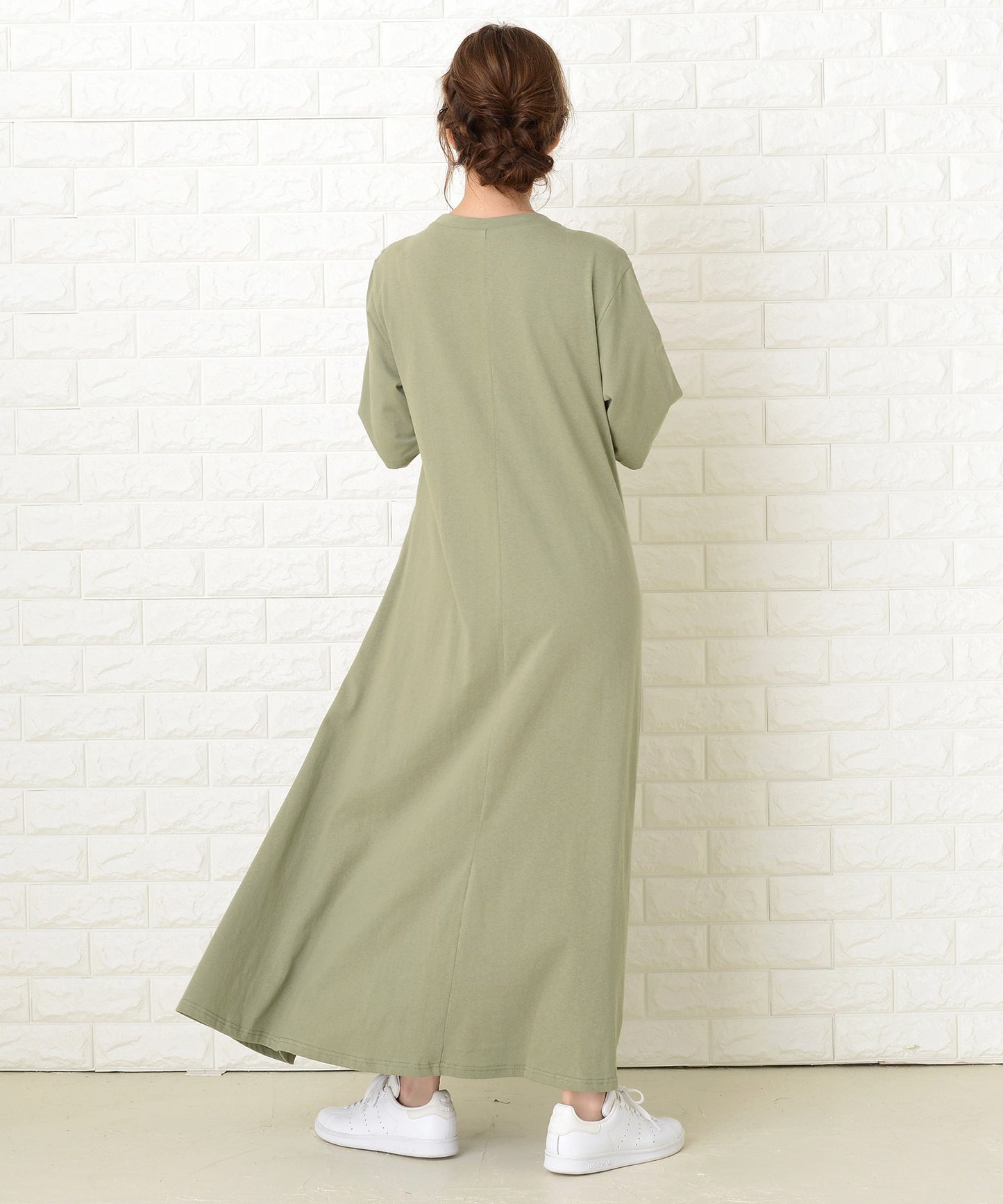 半袖ゆったりTシャツロングワンピース