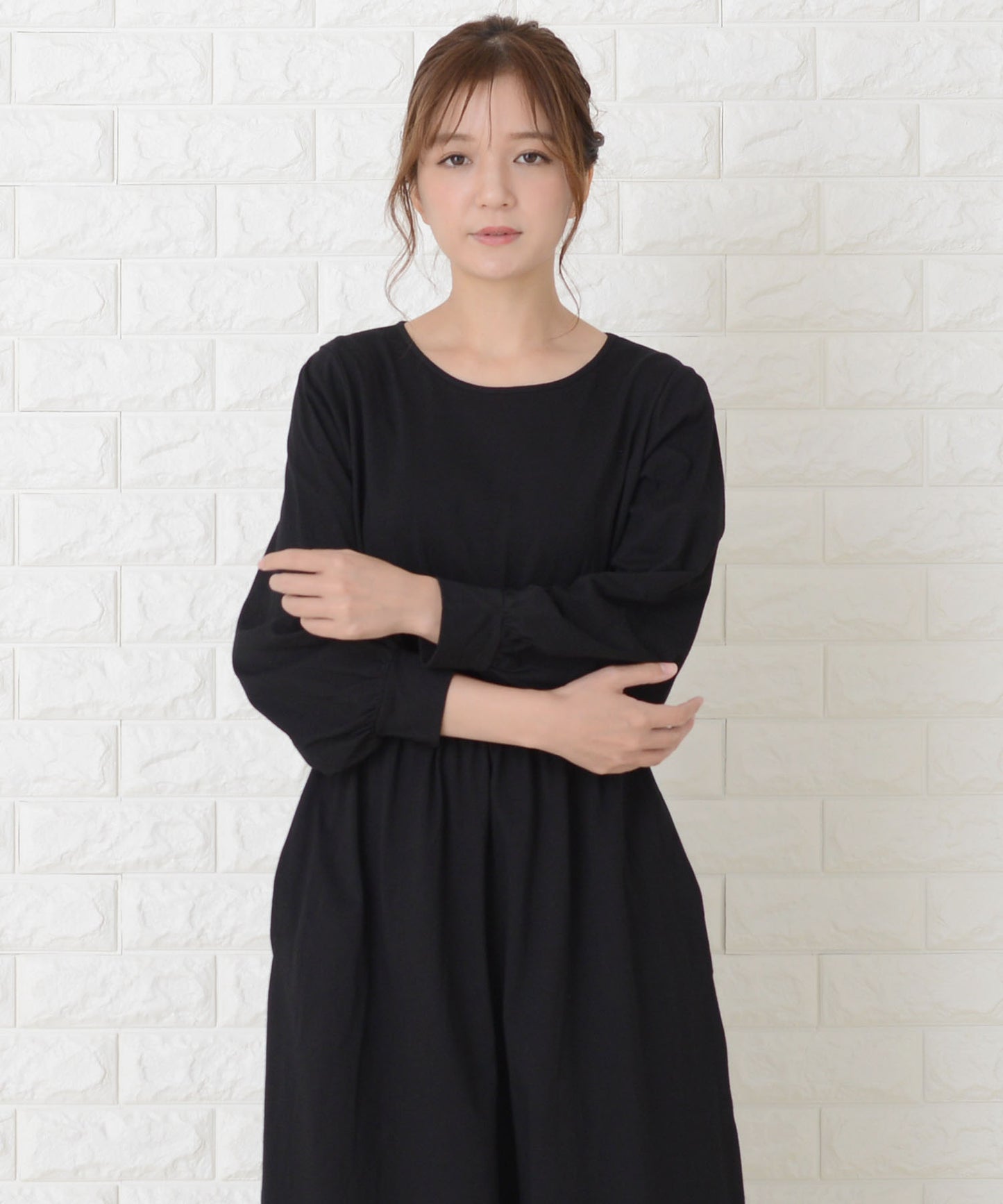 ゆったり長袖ロングワンピース