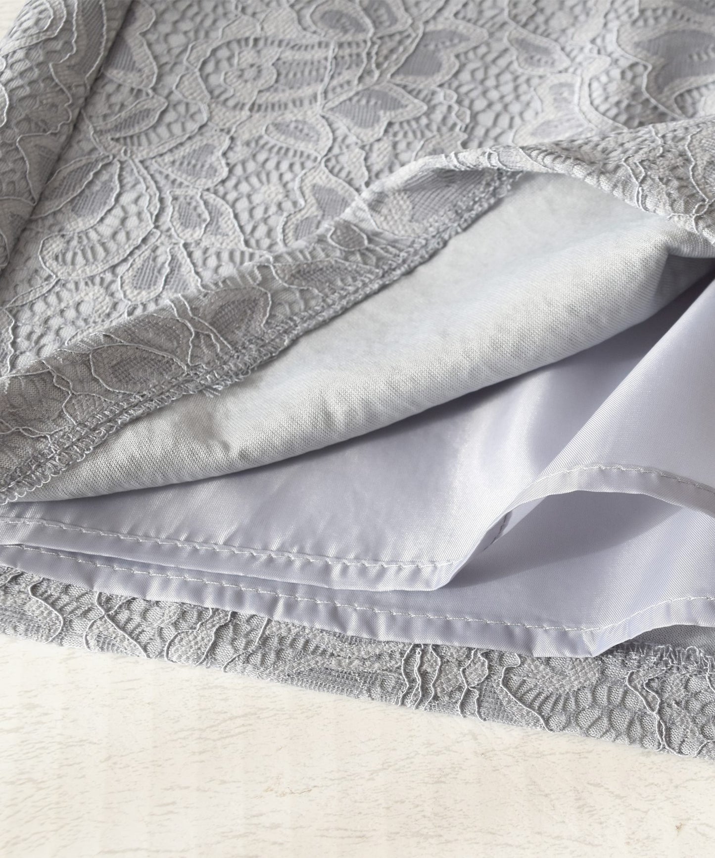 選べる袖3タイプ 花柄レーススリーブ膝丈ドレス・ワンピース