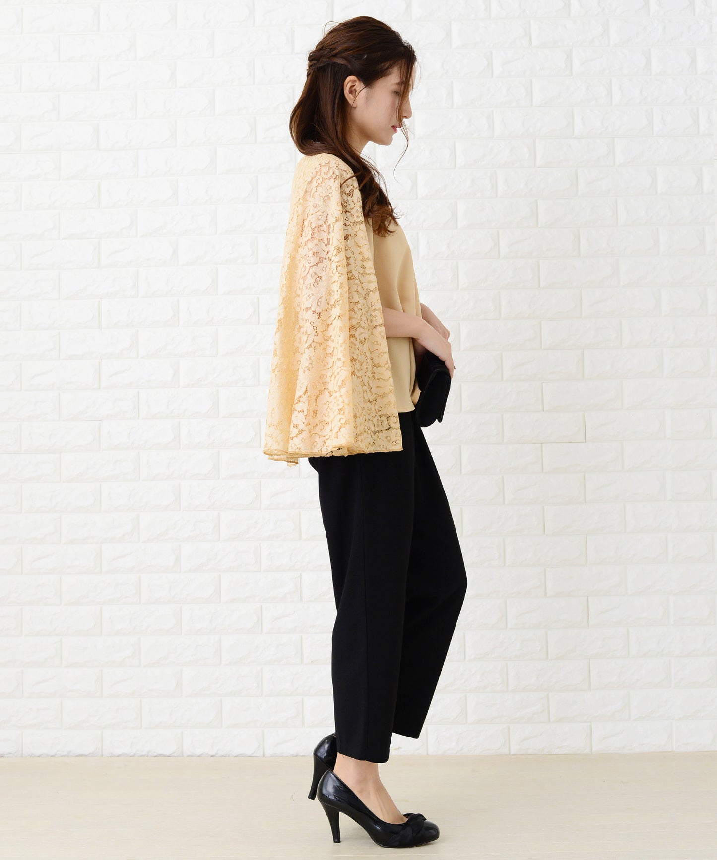 5WAYフレアケープ付きセットアップ・パンツドレス