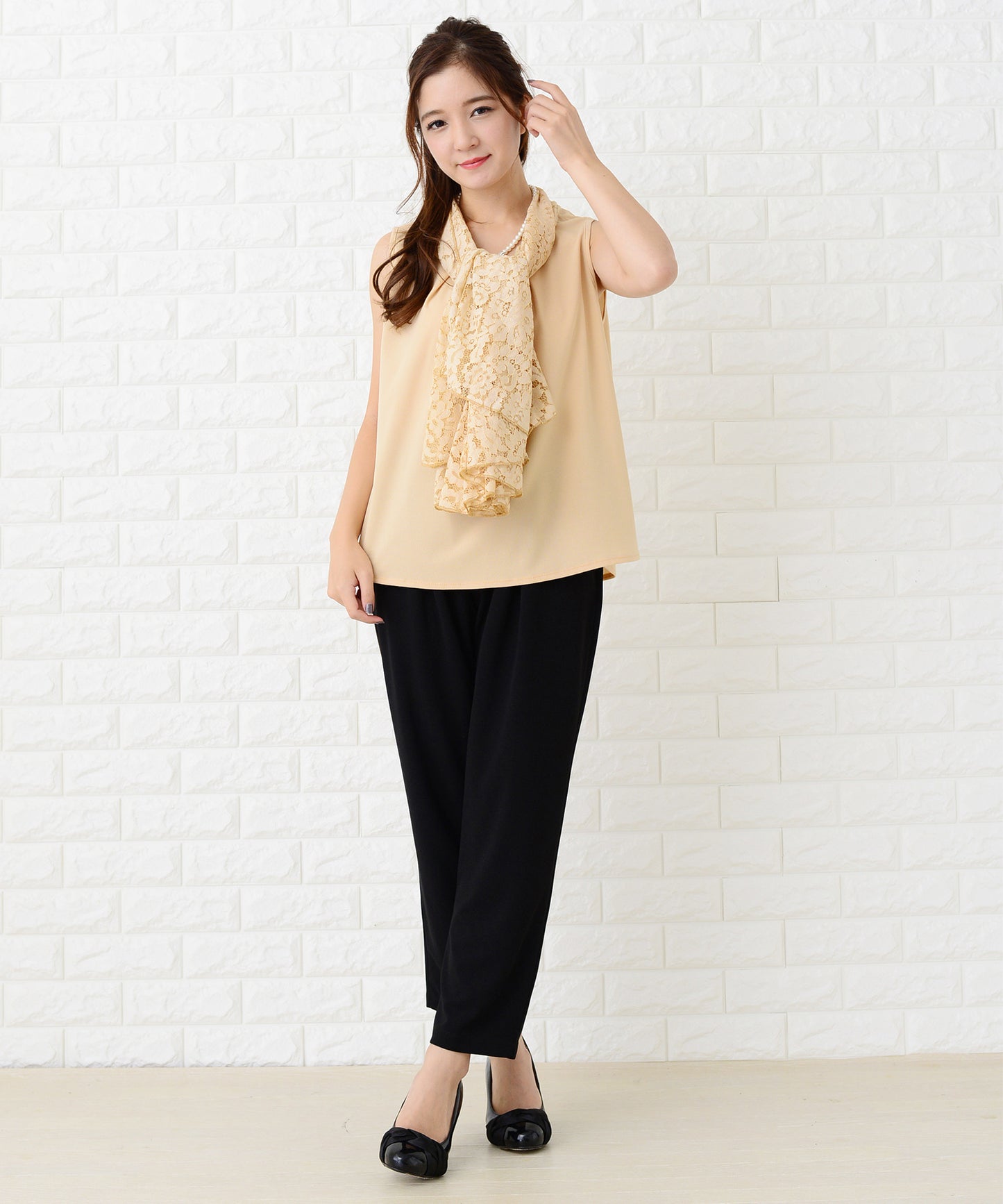 5WAYフレアケープ付きセットアップ・パンツドレス