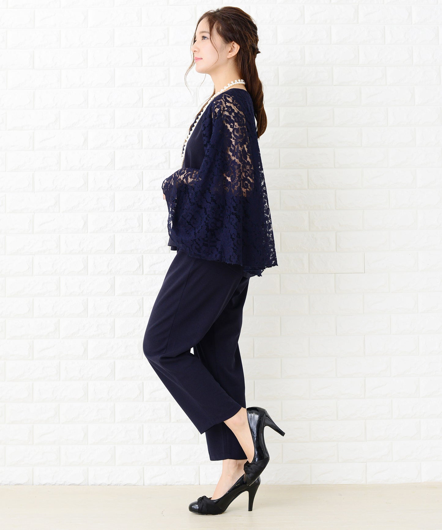 5WAYフレアケープ付きセットアップ・パンツドレス