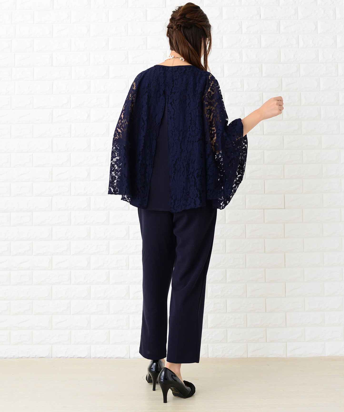 5WAYフレアケープ付きセットアップ・パンツドレス