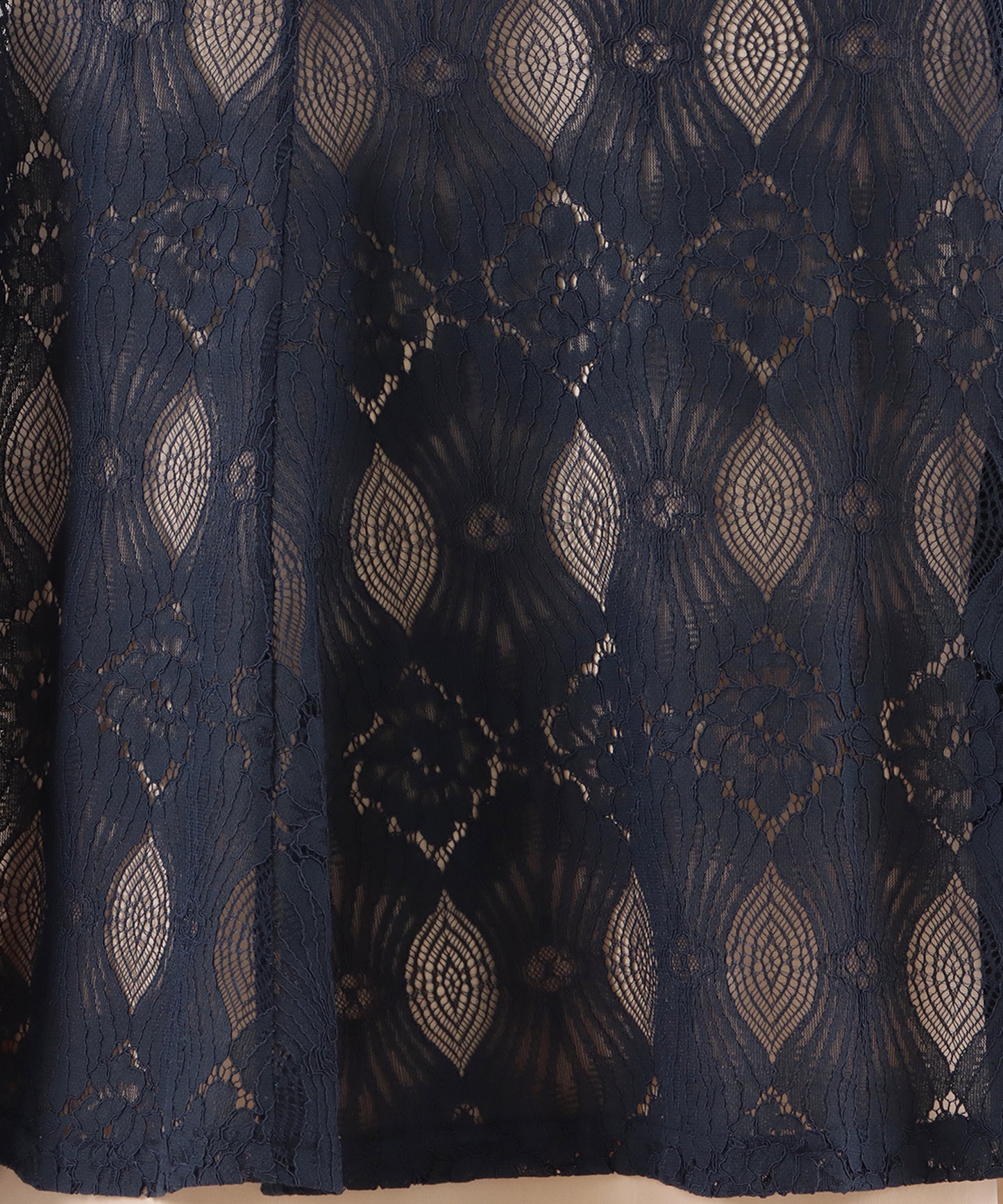 幾何学柄レースマーメイドワンピースドレス