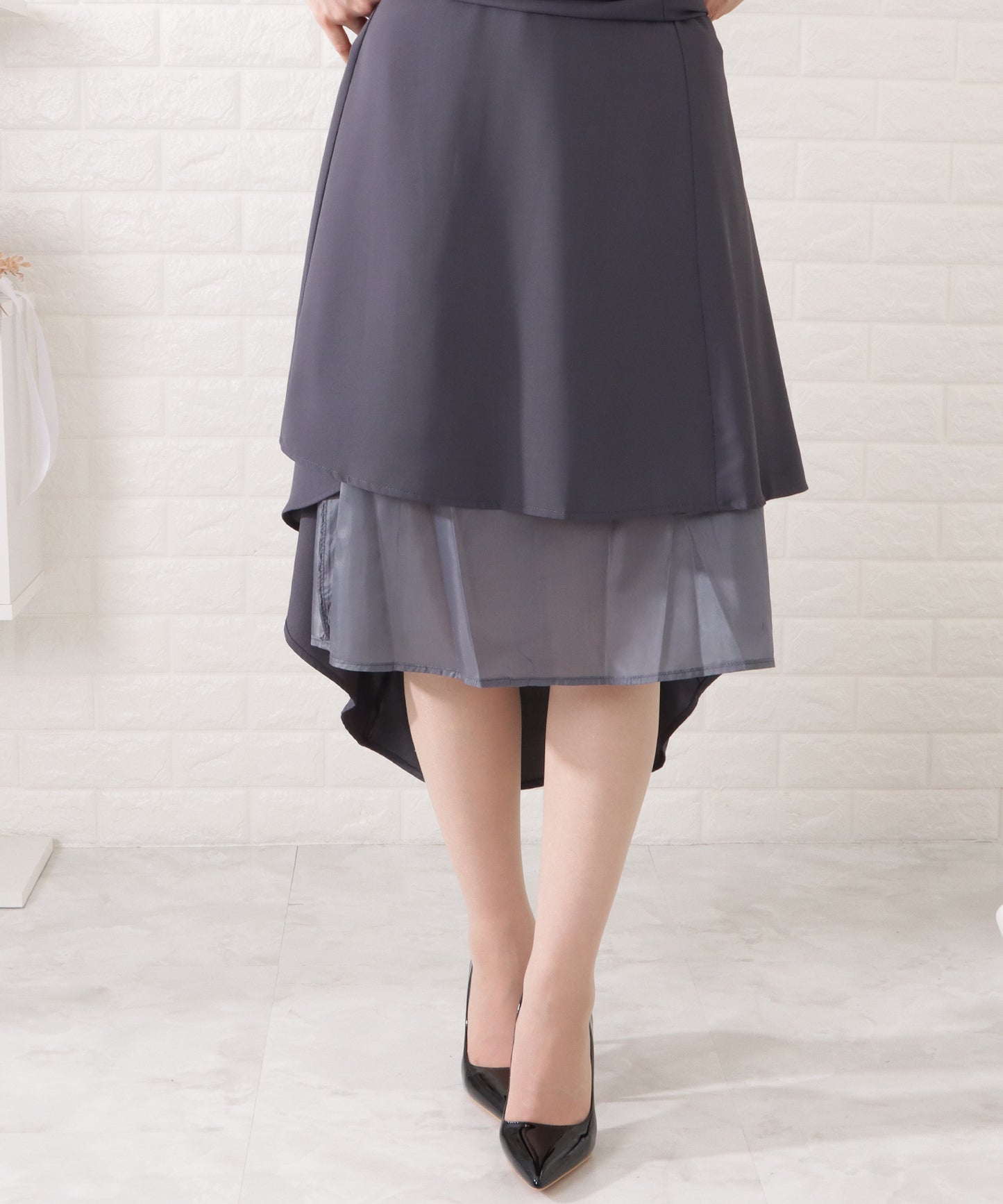 シフォンボレロ付きビスチェフレアワンピース