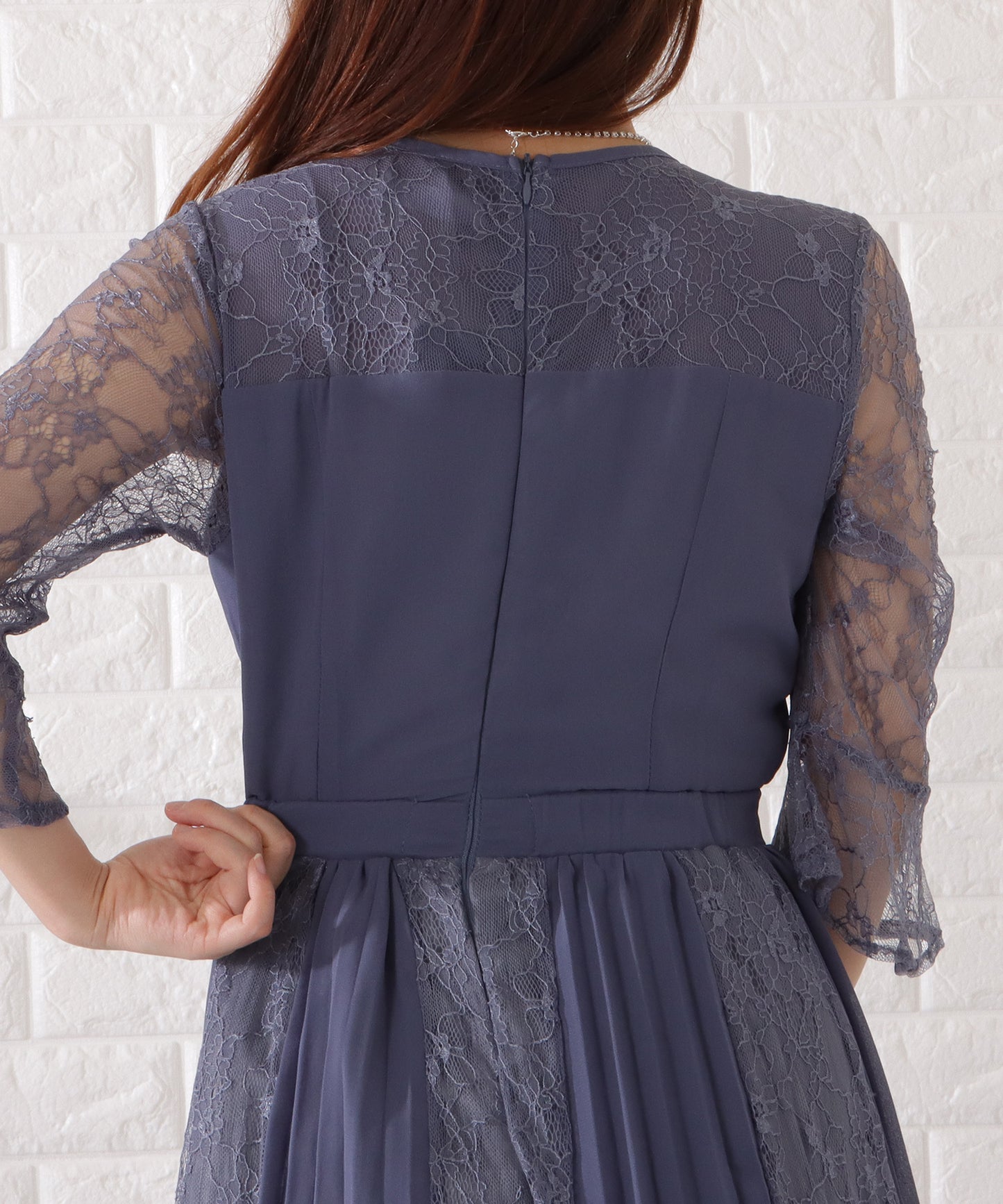 ビスチェ風シフォンプリーツワンピース